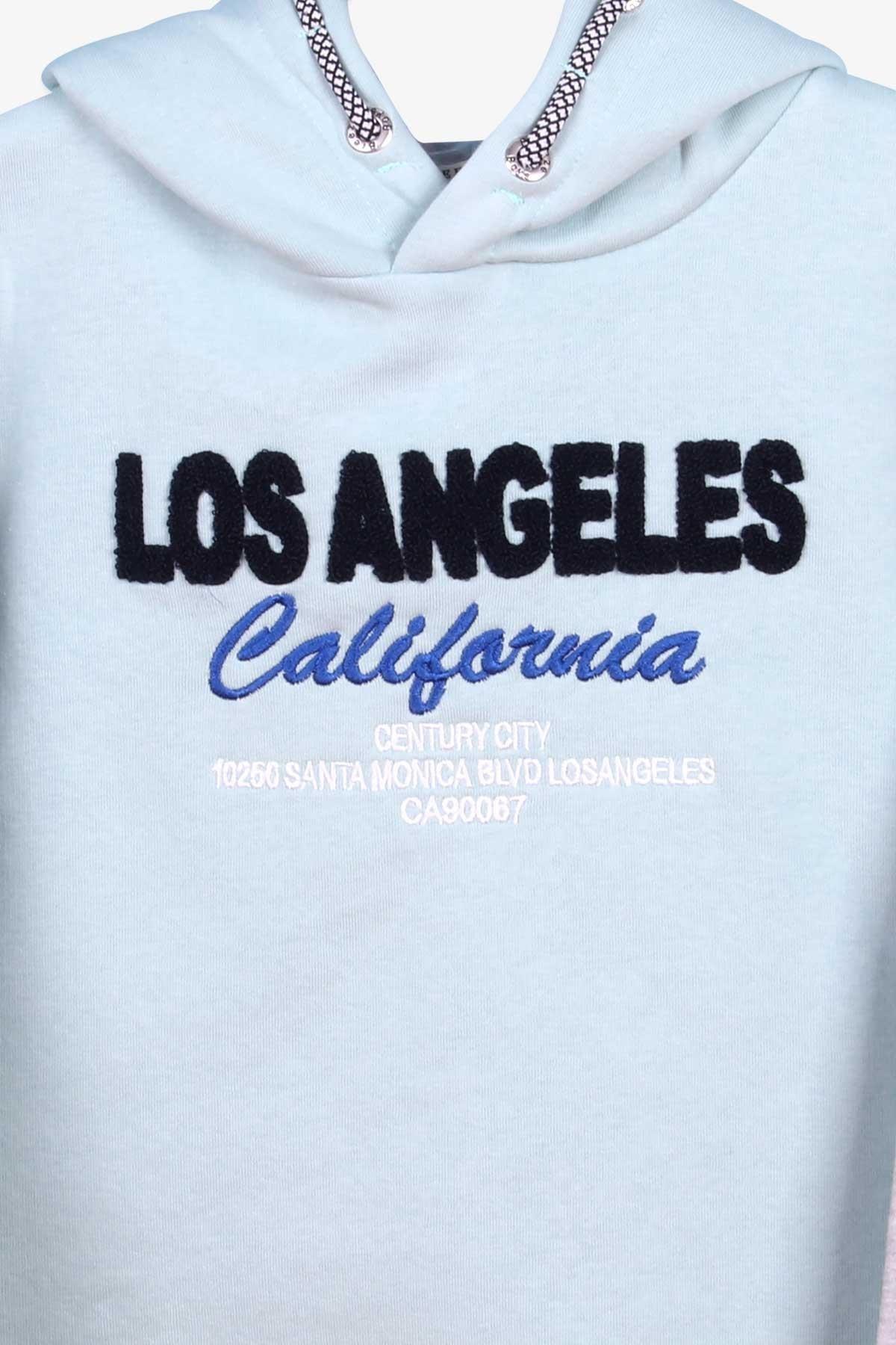 Breeze Erkek Çocuk Sweatshirt Süzene Nakışlı Su Yeşili (7-10 Yaş)