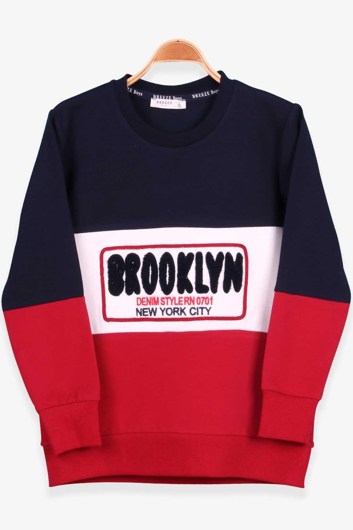 Breeze Erkek Çocuk Sweatshirt Süzene Nakışlı Lacivert (8-14 Yaş)