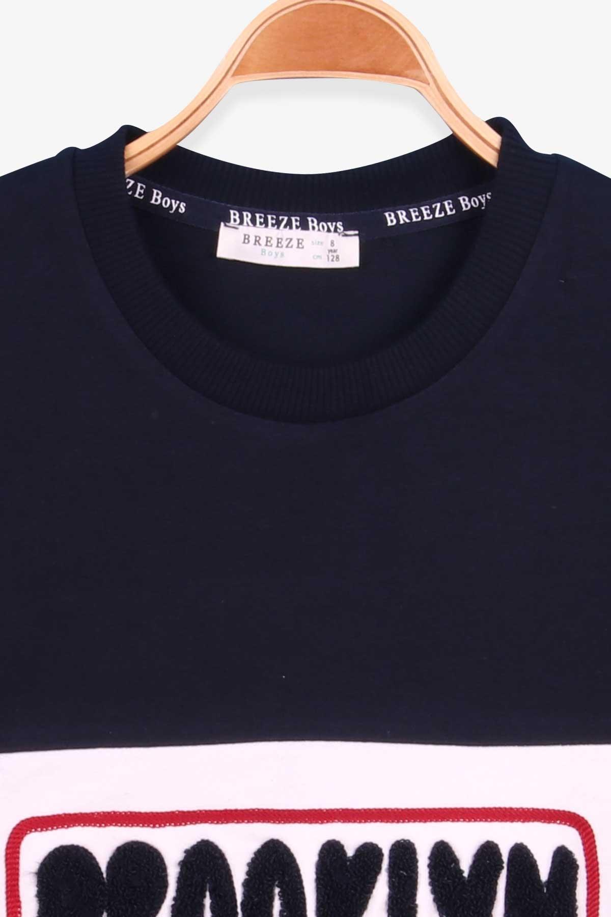 Breeze Erkek Çocuk Sweatshirt Süzene Nakışlı Lacivert (8-14 Yaş)