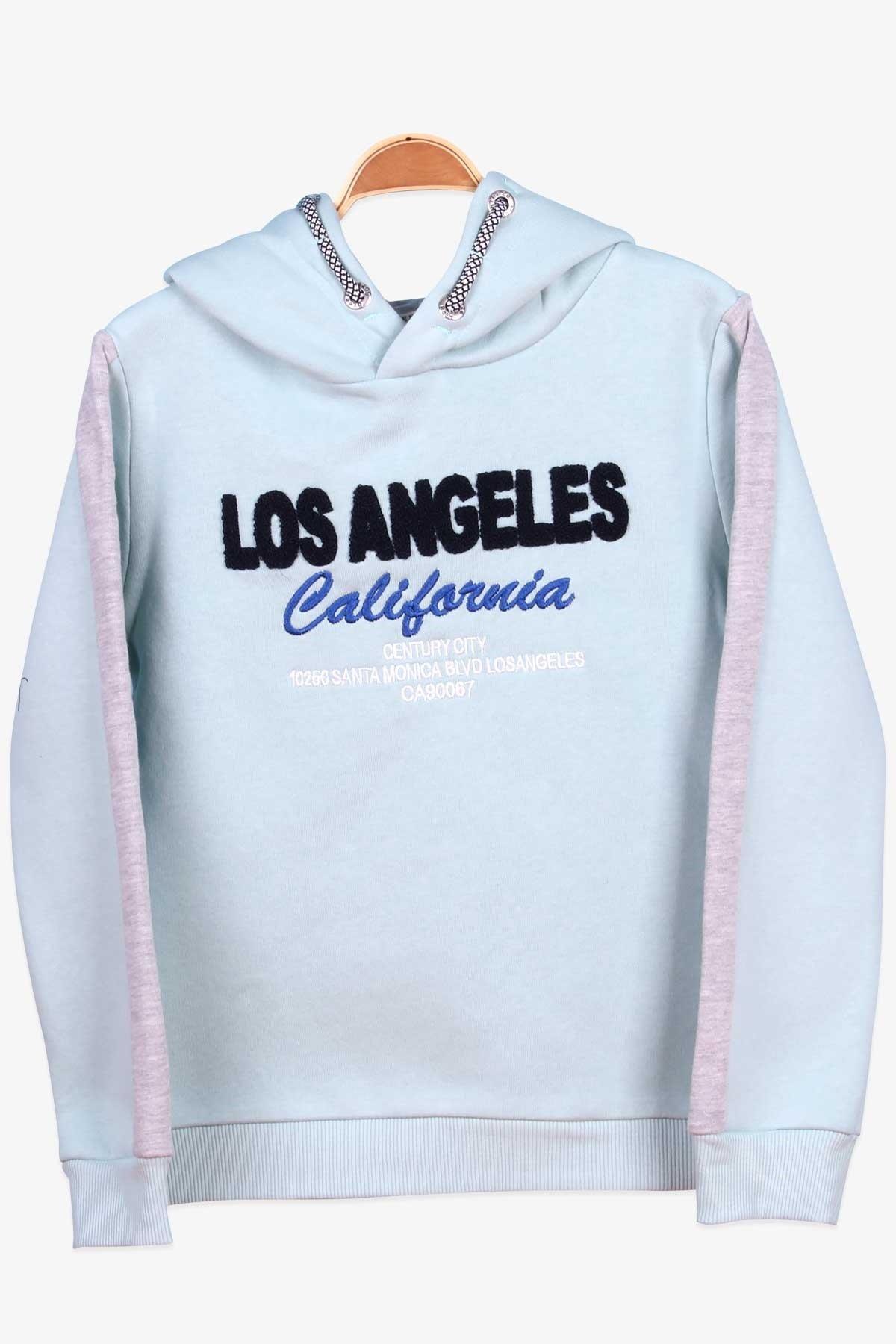 Breeze Erkek Çocuk Sweatshirt Süzene Nakışlı Su Yeşili (7-10 Yaş)