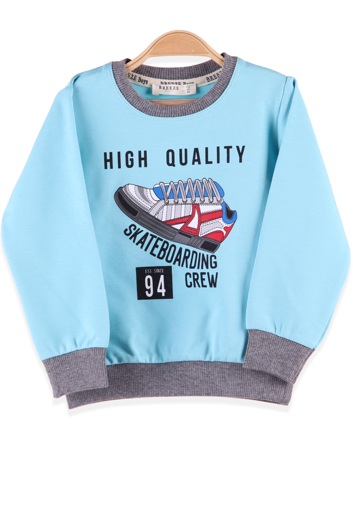 Breeze Erkek Çocuk Sweatshirt Turkuaz (1.5-5 Yaş)