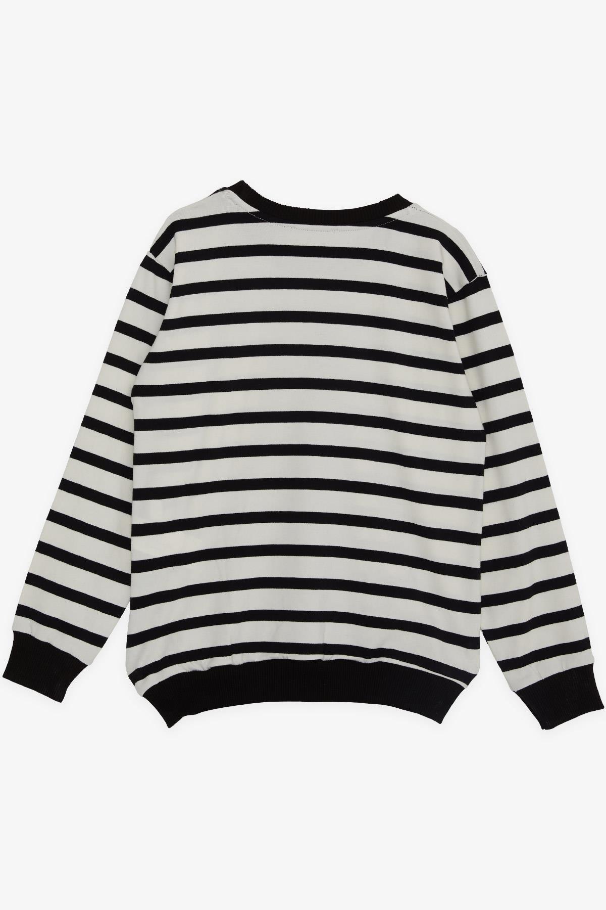 Breeze Erkek Çocuk Sweatshirt Yazı Baskılı Siyah (5-10 Yaş)