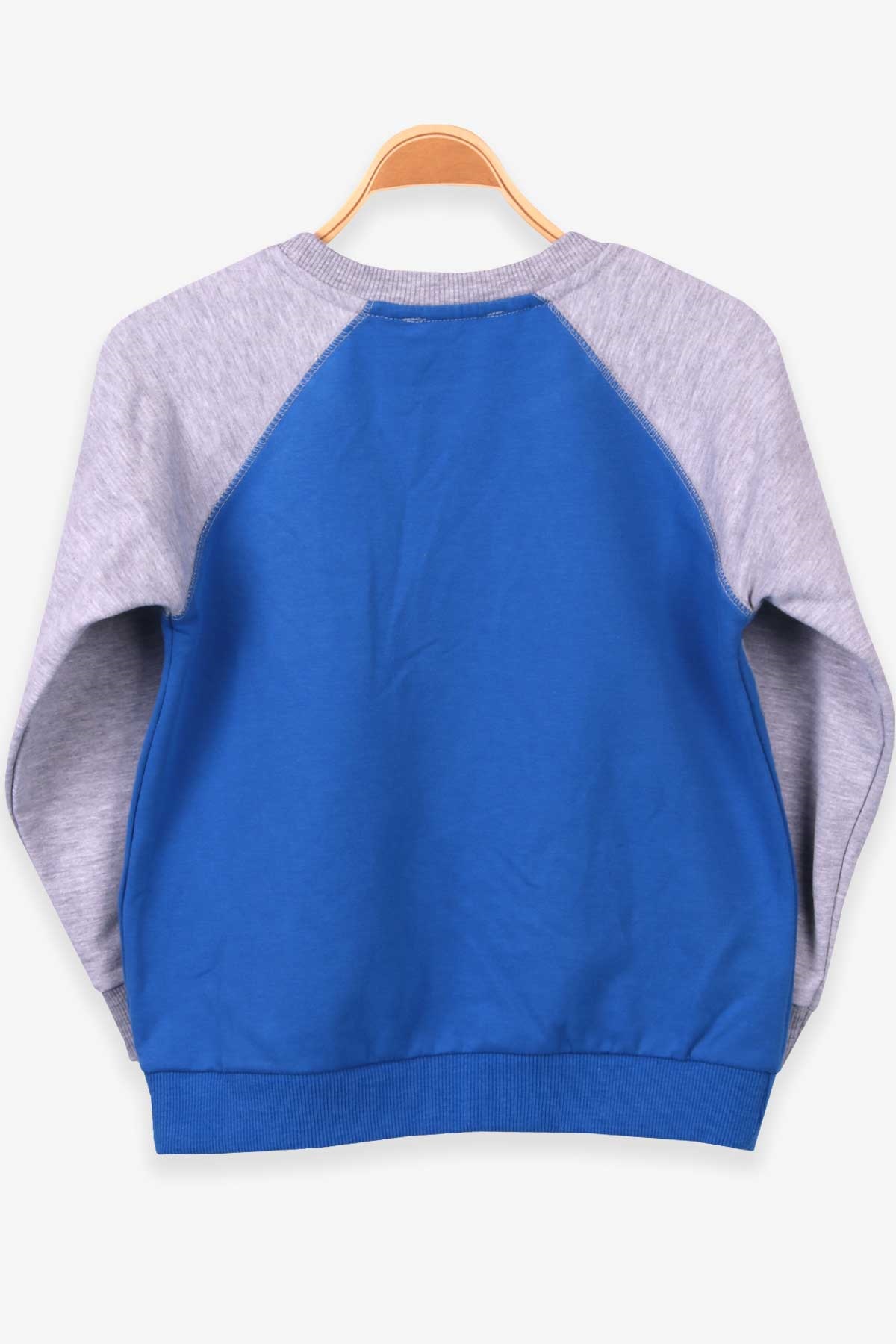 Breeze Erkek Çocuk Sweatshirt Yazı Baskılı Saks Mavisi (5-10 Yaş)