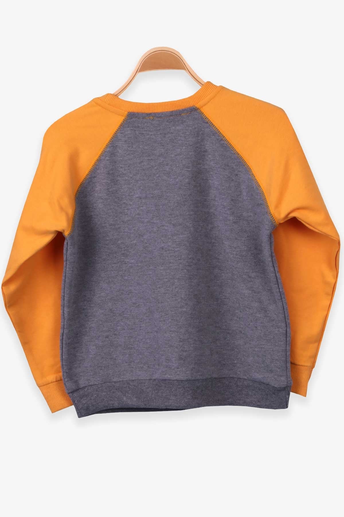 Breeze Erkek Çocuk Sweatshirt Yazı Baskılı Koyu Gri Melanj (5-10 Yaş)