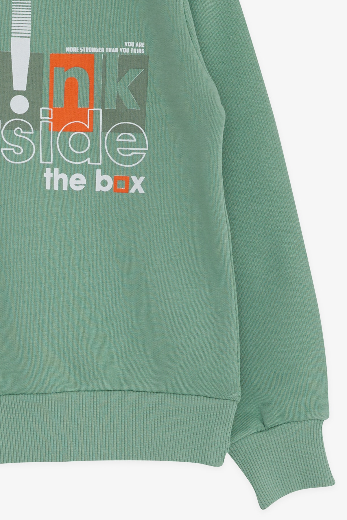 Breeze Erkek Çocuk Sweatshirt Yazı Baskılı Mint Yeşili (2-6 Yaş)