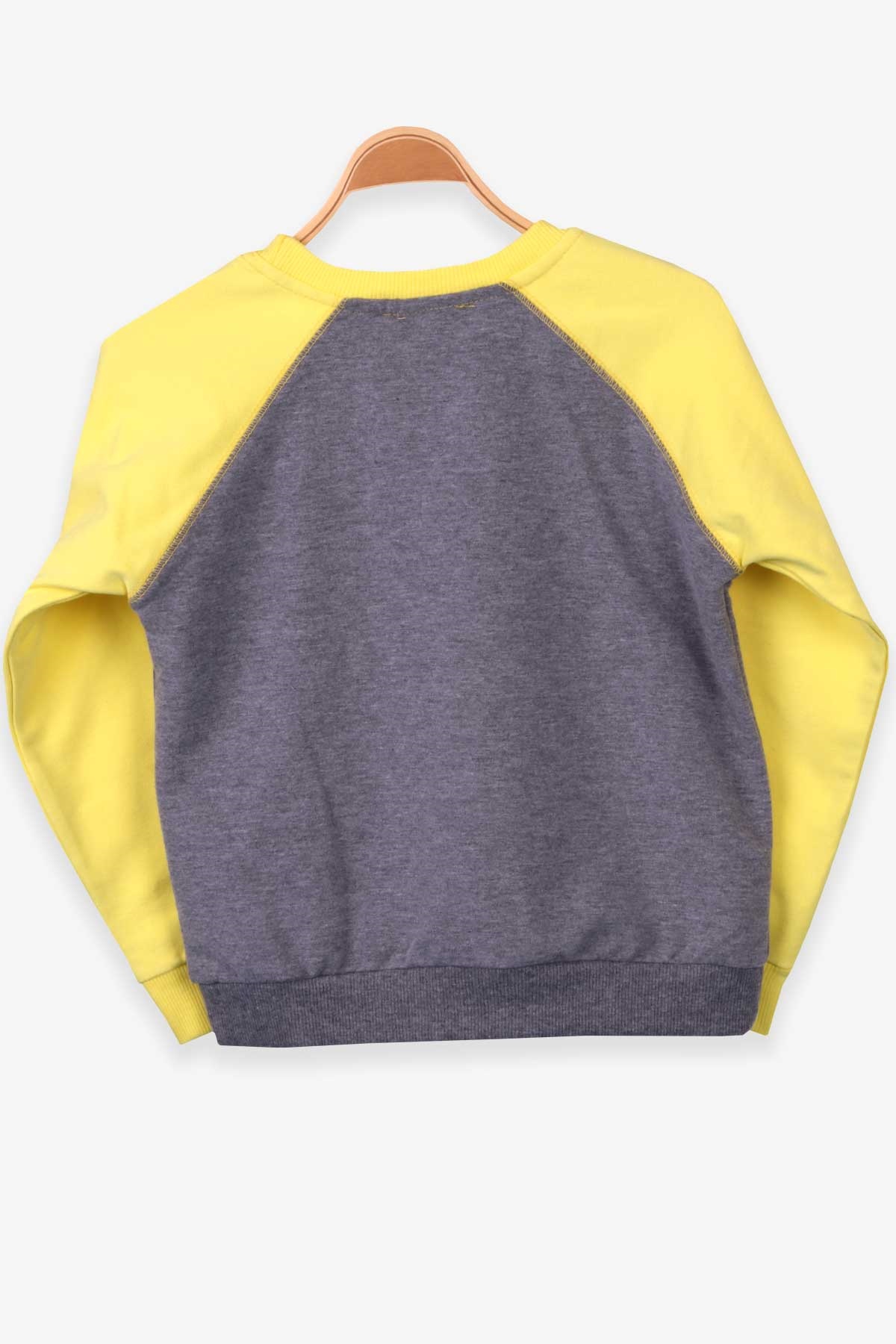 Breeze Erkek Çocuk Sweatshirt Yazı Baskılı Koyu Gri Melanj (5-10 Yaş)