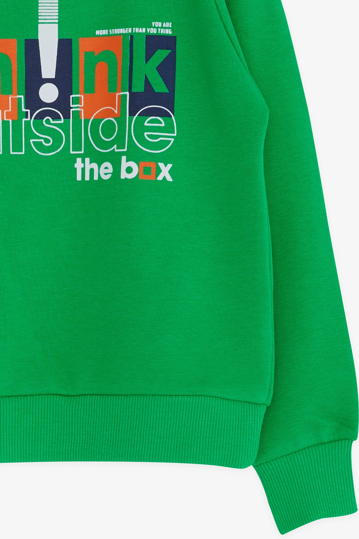 Breeze Erkek Çocuk Sweatshirt Yazı Baskılı Yeşil (2-5 Yaş)