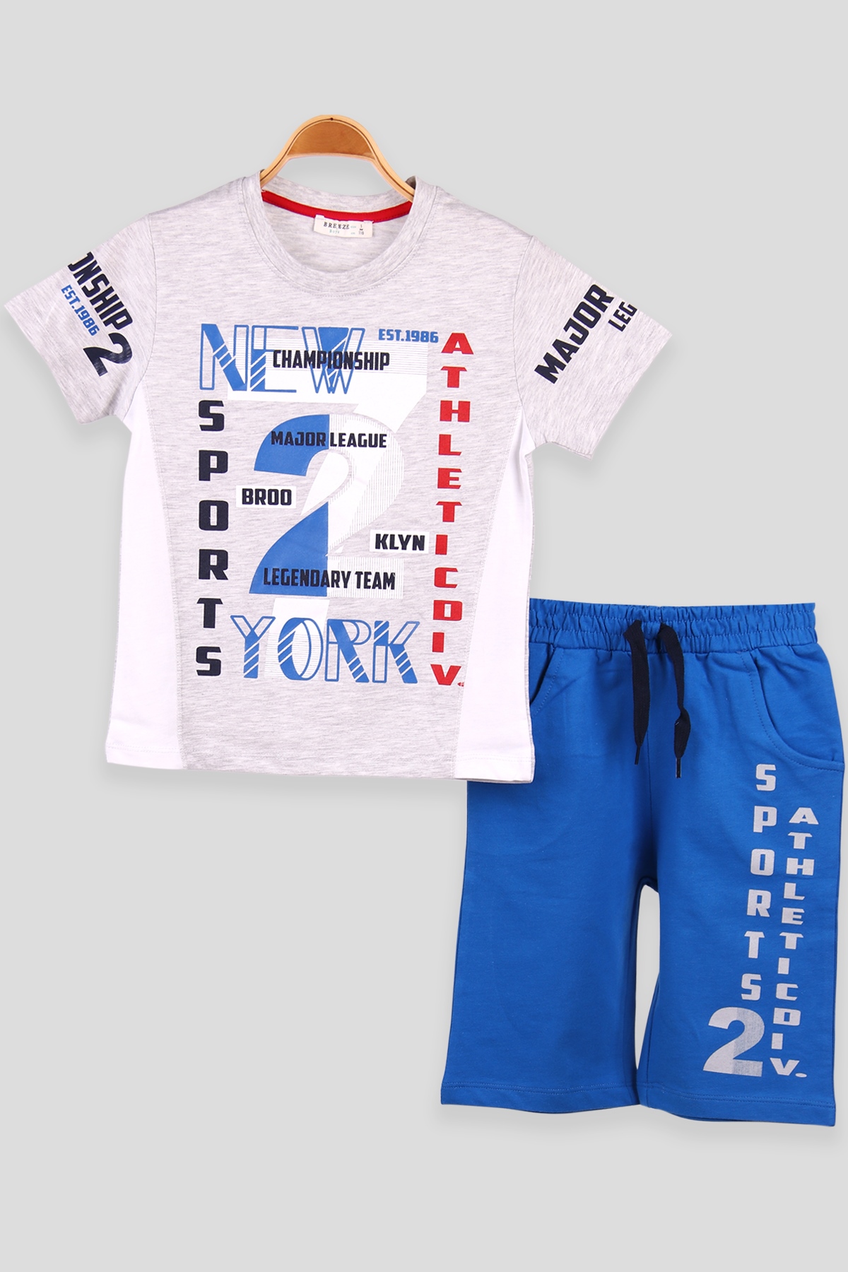 Breeze Erkek Çocuk Takım Sport Baskılı Mavi (5-10 Yaş)