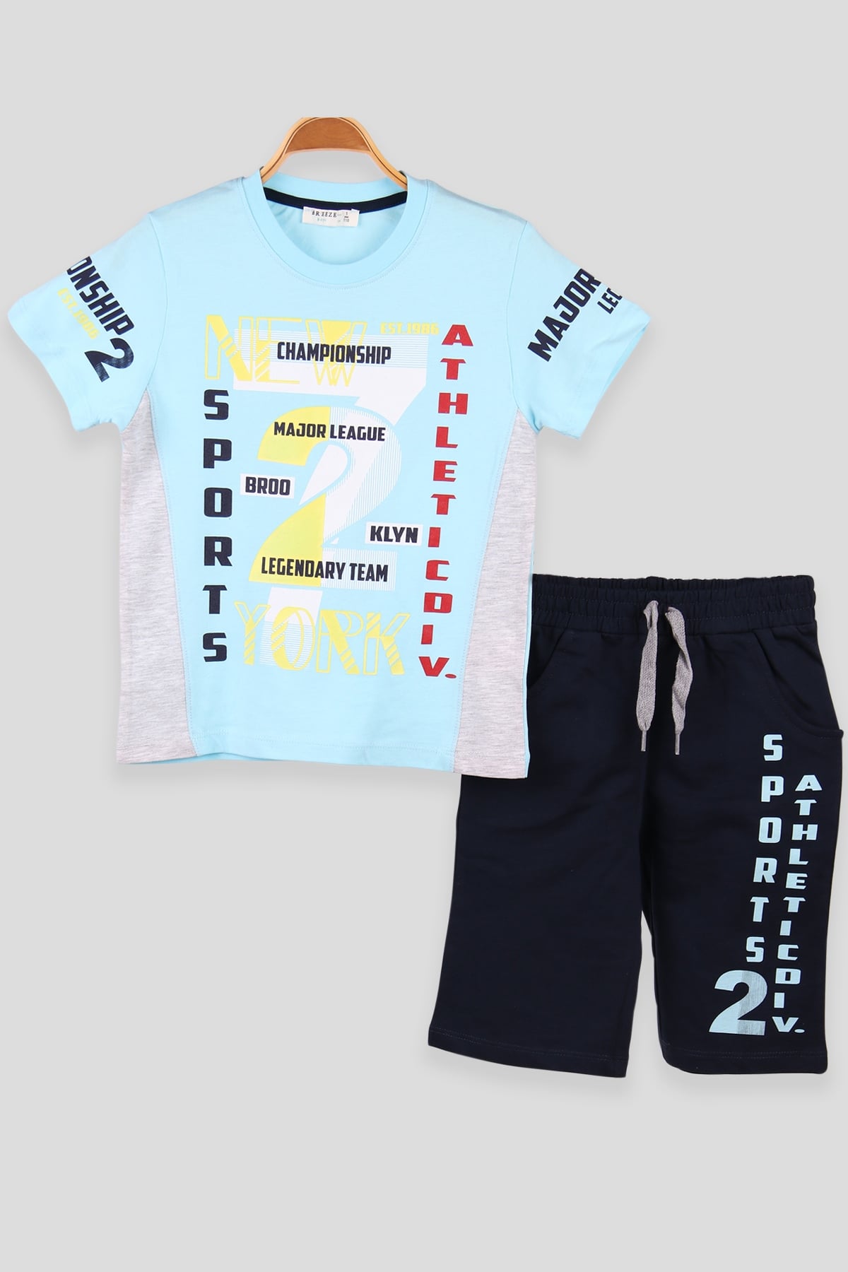 Breeze Erkek Çocuk Takım Sport Baskılı Turkuaz (5-10 Yaş)