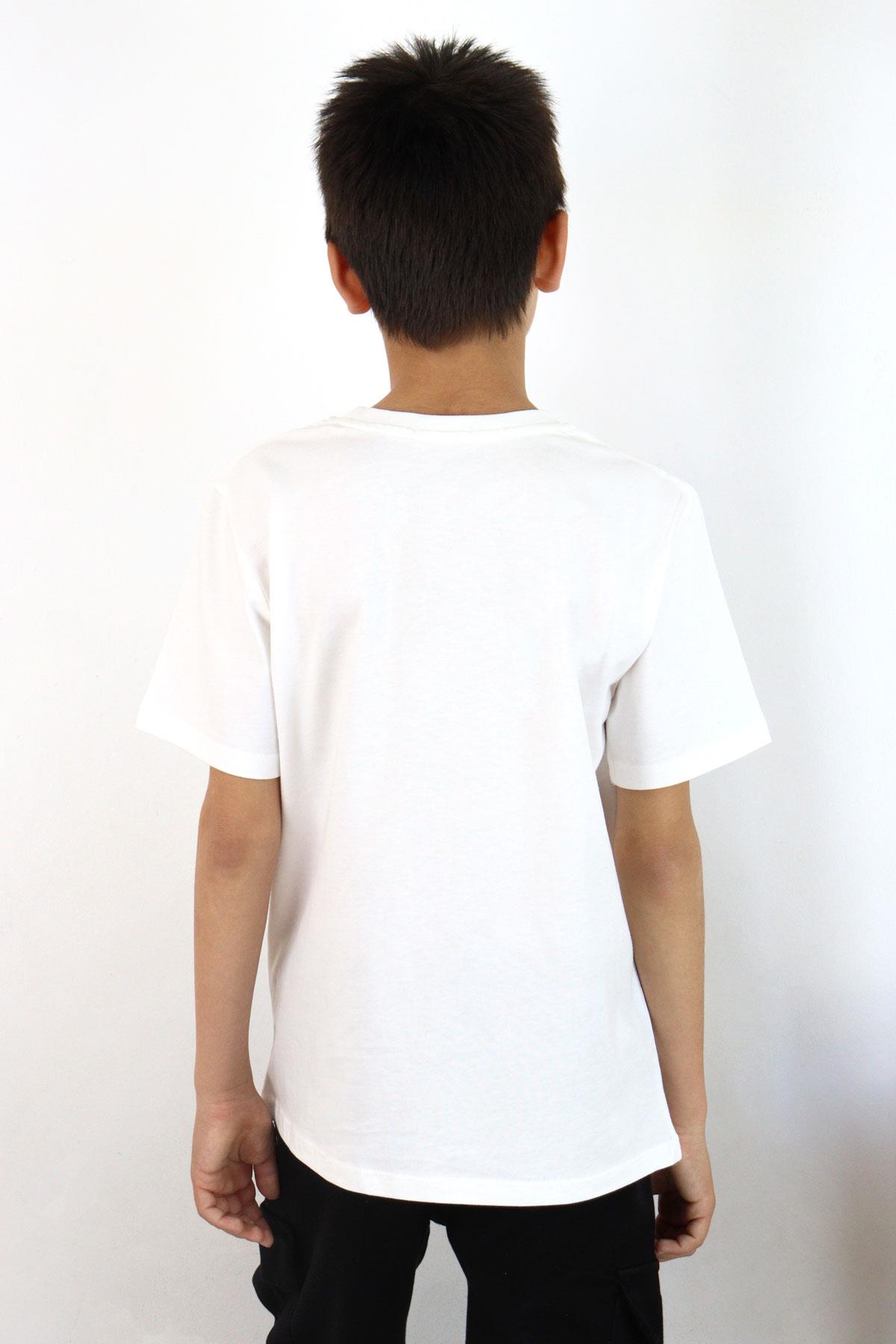 Breeze Erkek Çocuk Tişört Asla Pes Etme Tasarım Baskılı Ekru (9-16 Yaş)