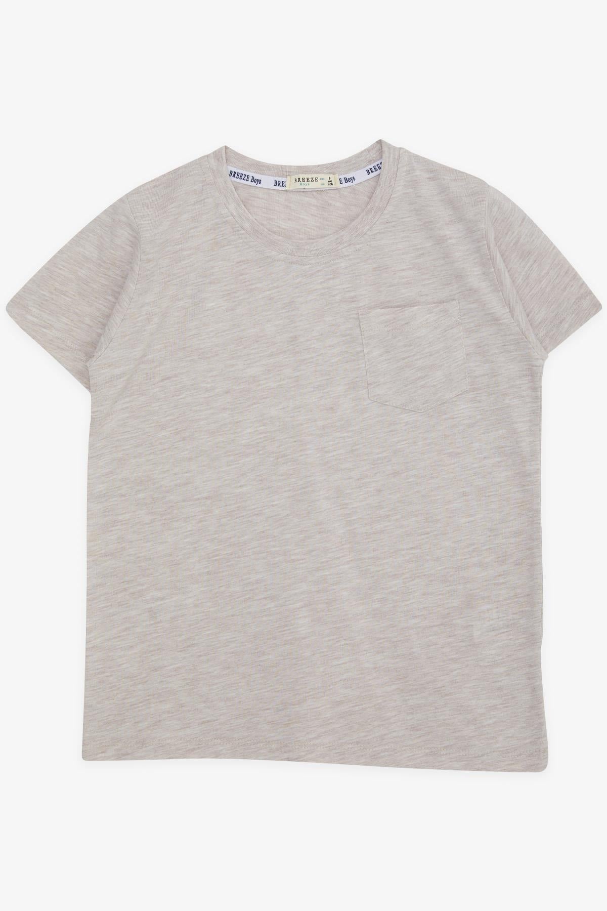 Breeze Erkek Çocuk Tişört Basic Bej Melanj (4-8 Yaş)