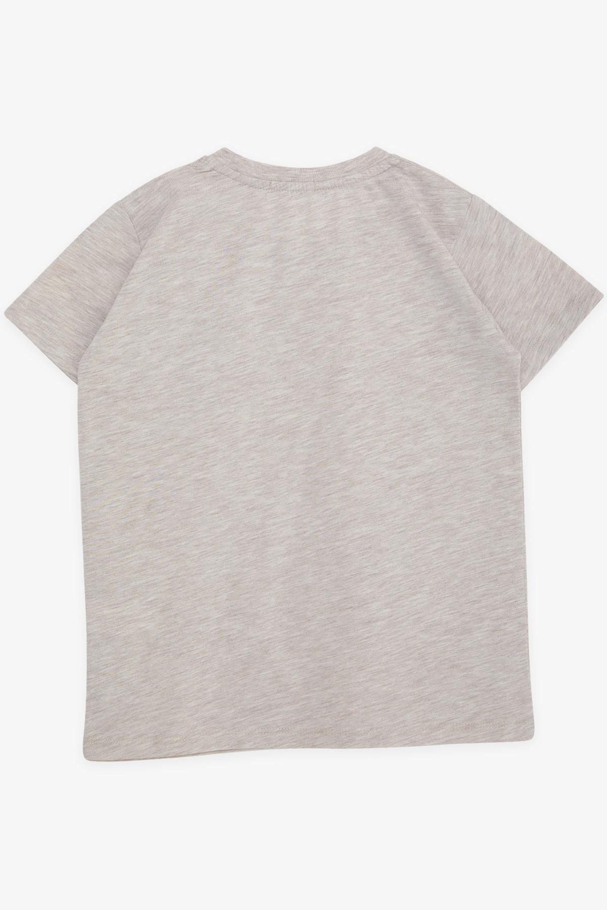 Breeze Erkek Çocuk Tişört Basic Bej Melanj (4-8 Yaş)