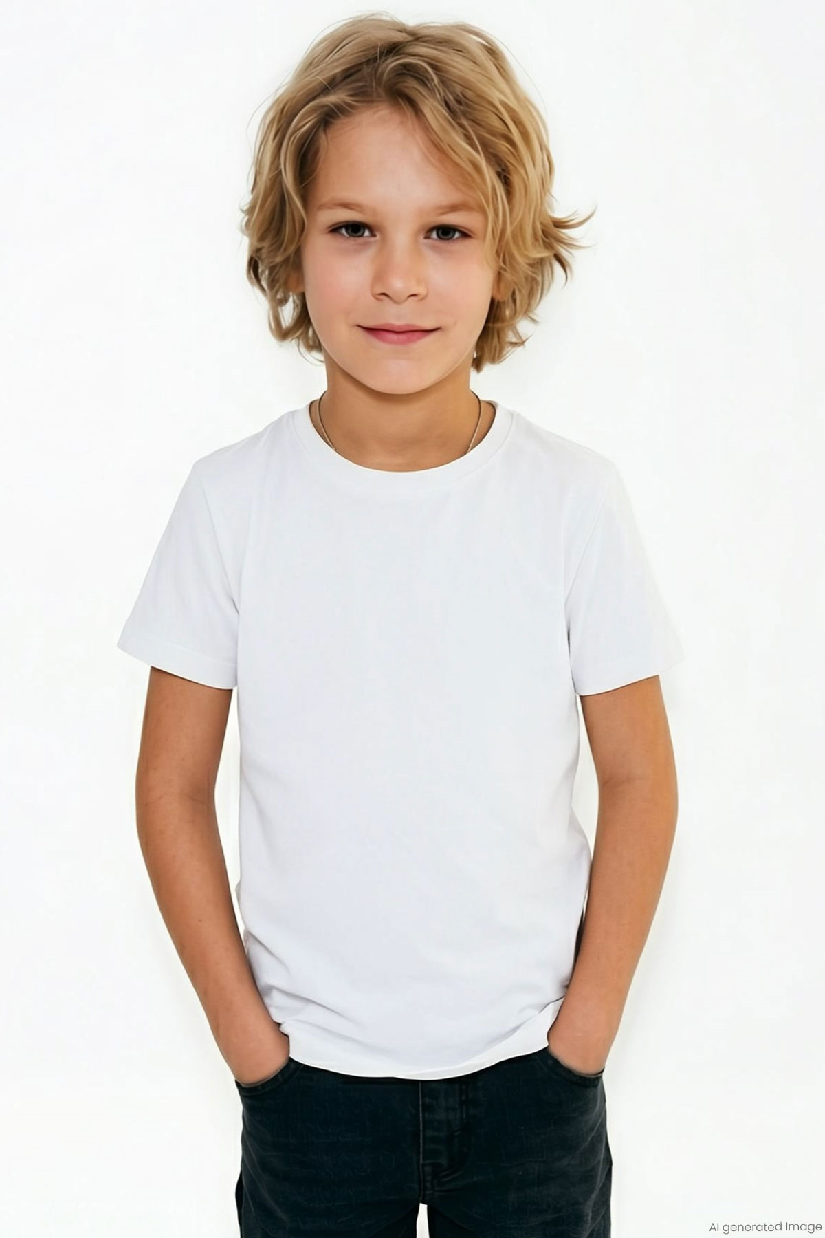 Breeze Erkek Çocuk Tişört Basic Beyaz (4-8 Yaş)