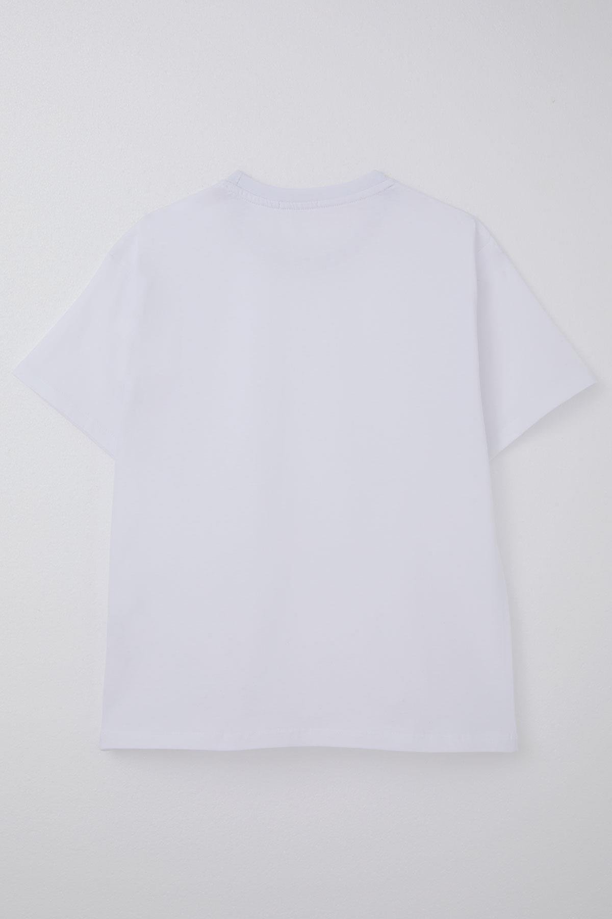 Breeze Erkek Çocuk Tişört Basic Beyaz (4-14 Yaş)