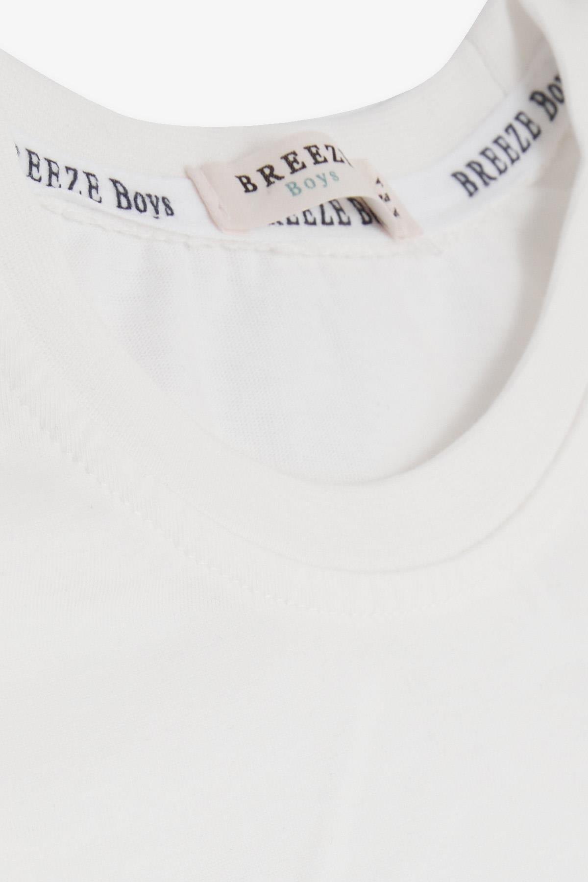 Breeze Erkek Çocuk Tişört Basic Beyaz (4-7 Yaş)