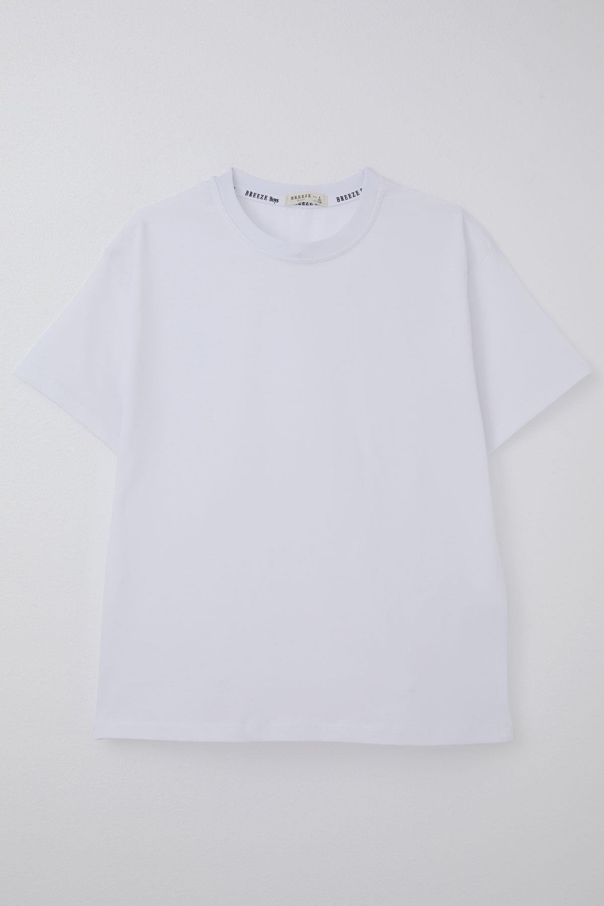 Breeze Erkek Çocuk Tişört Basic Beyaz (4-14 Yaş)