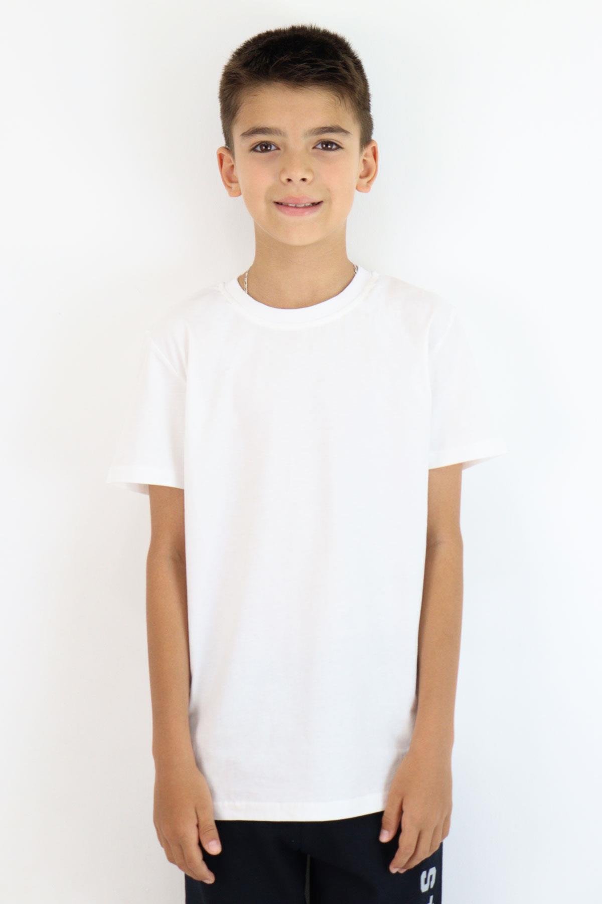 Breeze Erkek Çocuk Tişört Basic Ekru (4-14 Yaş)