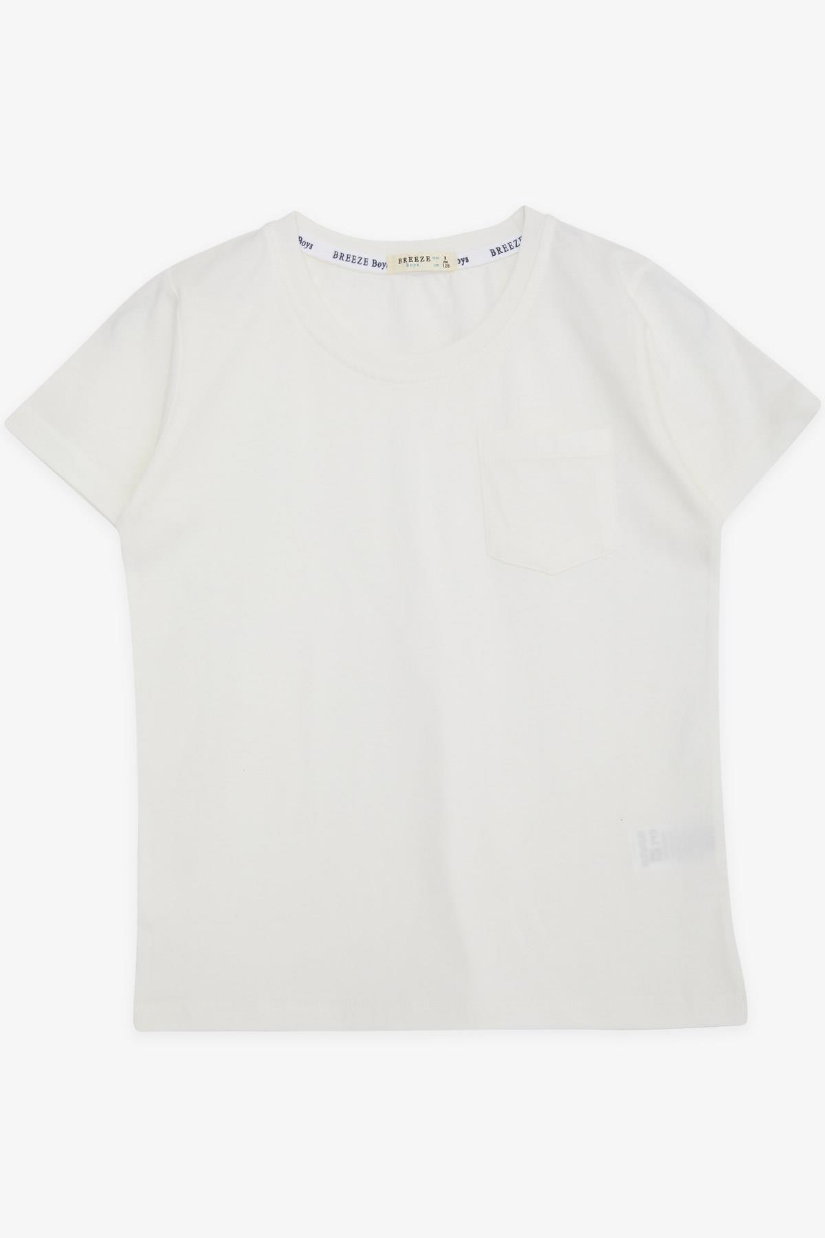 Breeze Erkek Çocuk Tişört Basic Ekru (4-8 Yaş)
