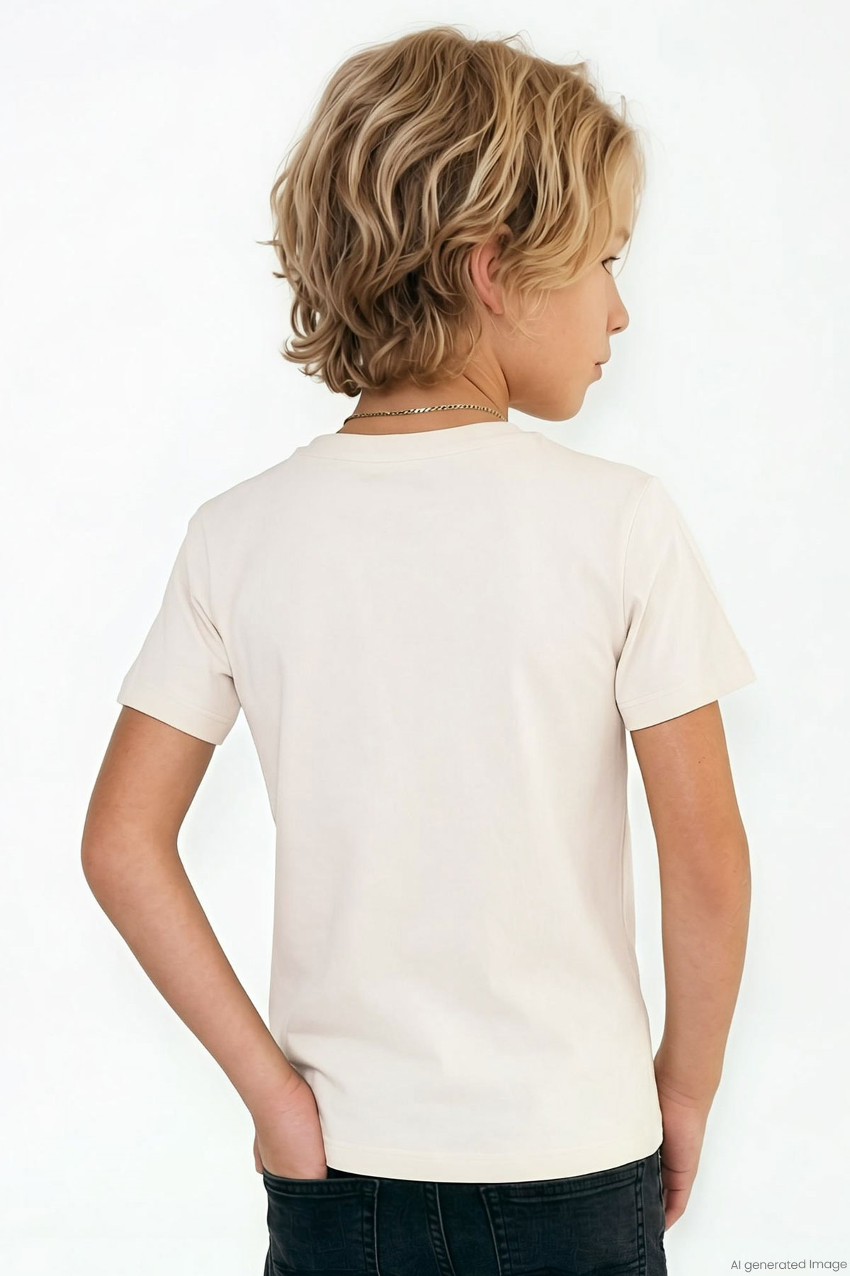 Breeze Erkek Çocuk Tişört Basic Krem (4-8 Yaş)
