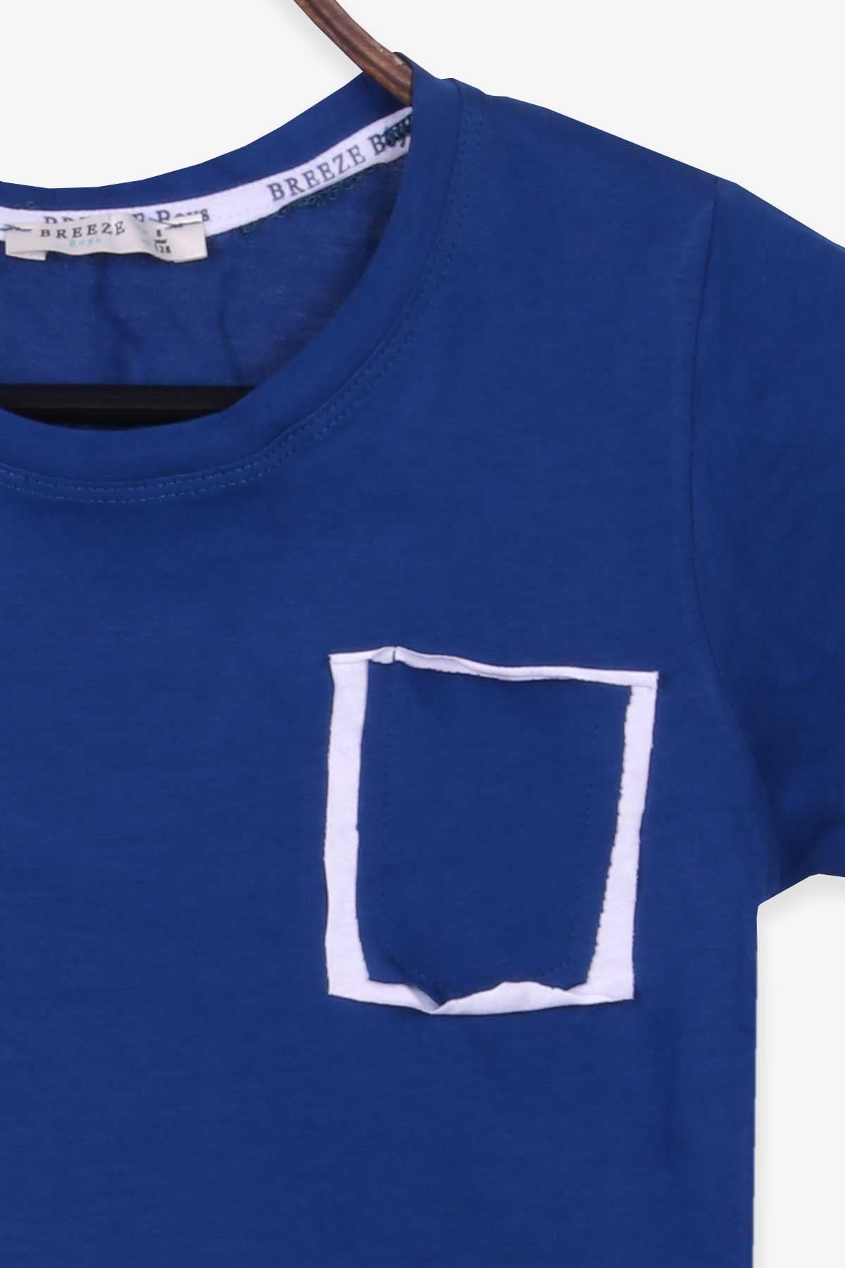 Breeze Erkek Çocuk Tişört Basic Saks Mavisi (9-14 Yaş)