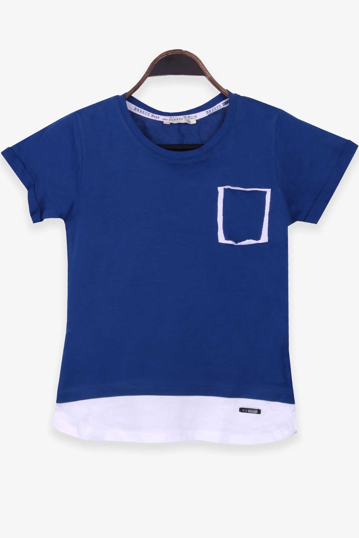 Breeze Erkek Çocuk Tişört Basic Saks Mavisi (9-14 Yaş)