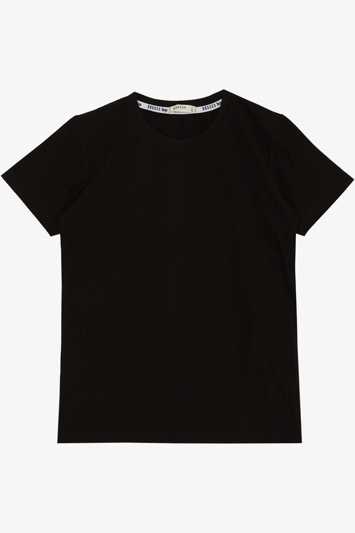 Breeze Erkek Çocuk Tişört Basic Siyah (4-11 Yaş)