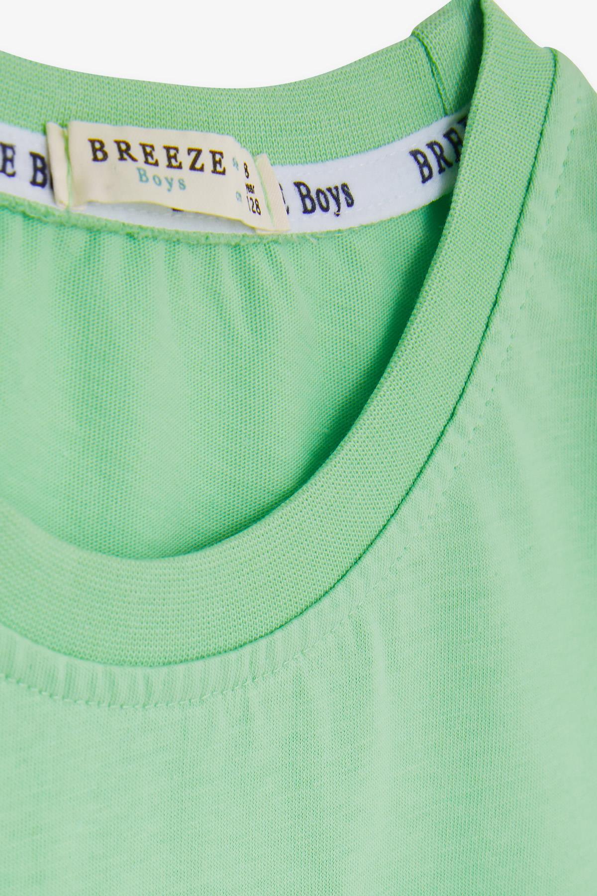 Breeze Erkek Çocuk Tişört Basic Su Yeşili (4-8 Yaş)