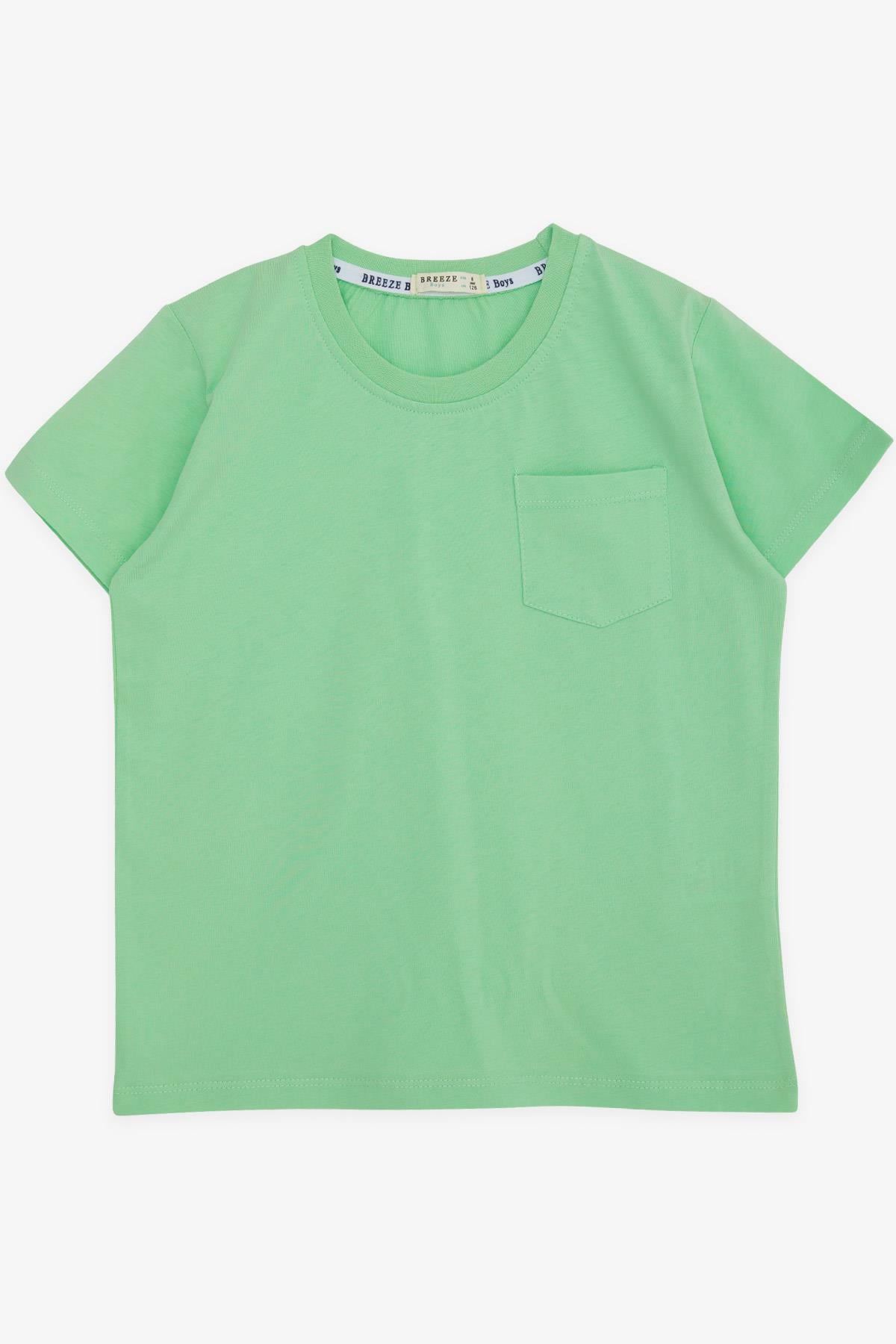 Breeze Erkek Çocuk Tişört Basic Su Yeşili (4-8 Yaş)
