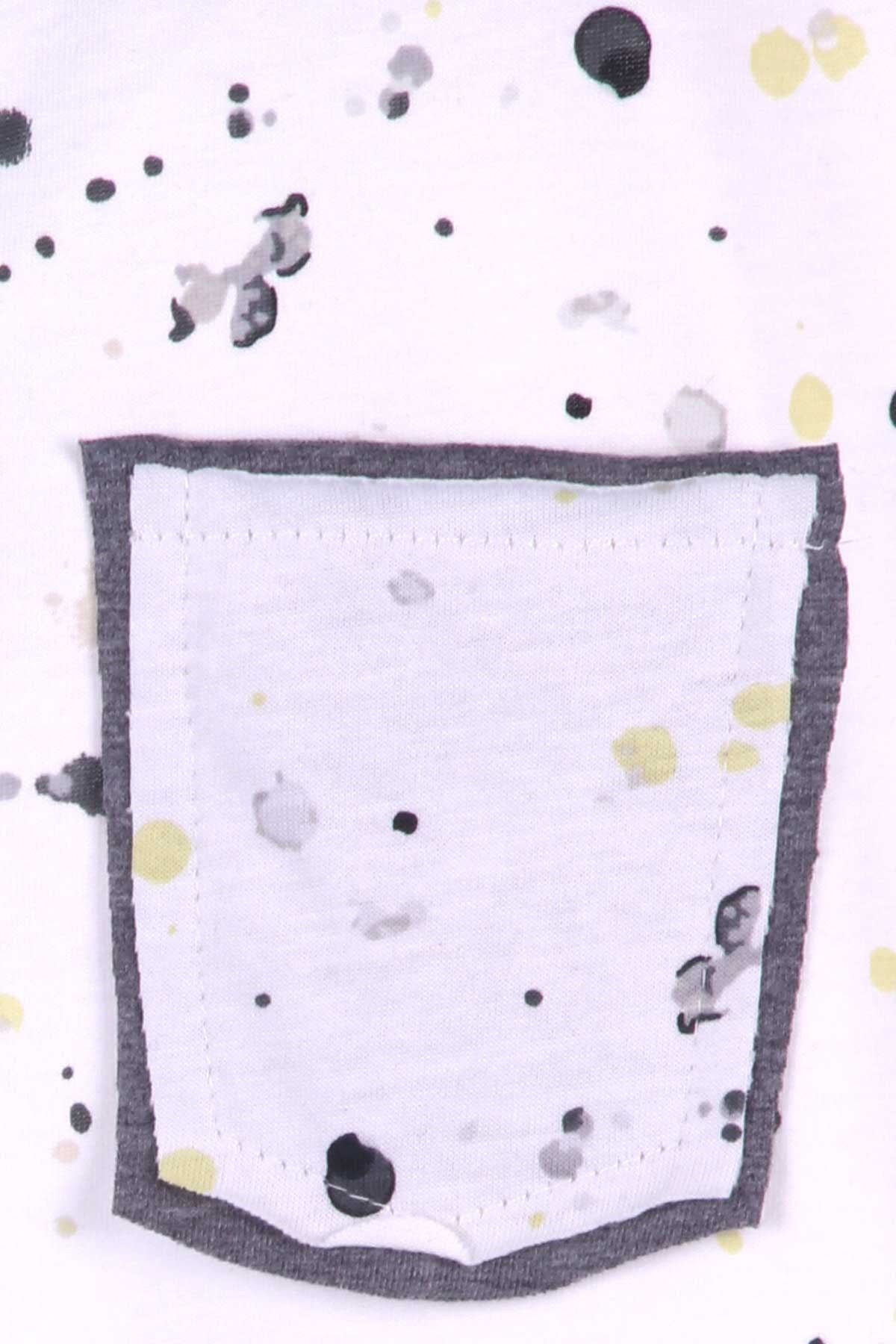 Breeze Erkek Çocuk Tişört Batik Desenli Ekru (8-14 Yaş)