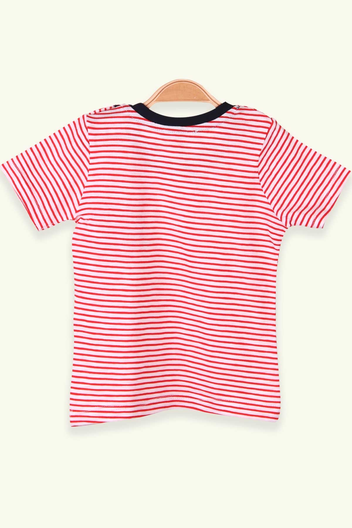 Breeze Erkek Çocuk Tişört Çizgili Kırmızı (9 Ay-8 Yaş)