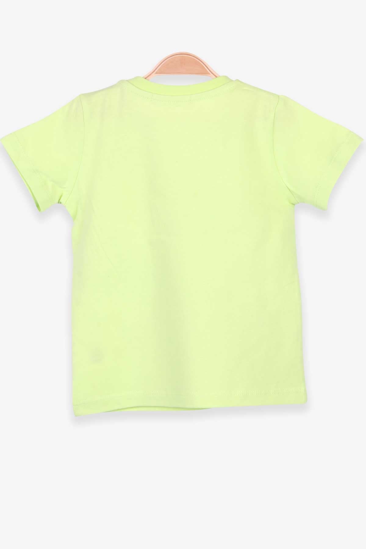 Breeze Erkek Çocuk Tişört Dinozor Baskılı Fıstık Yeşili (1.5-5 Yaş)