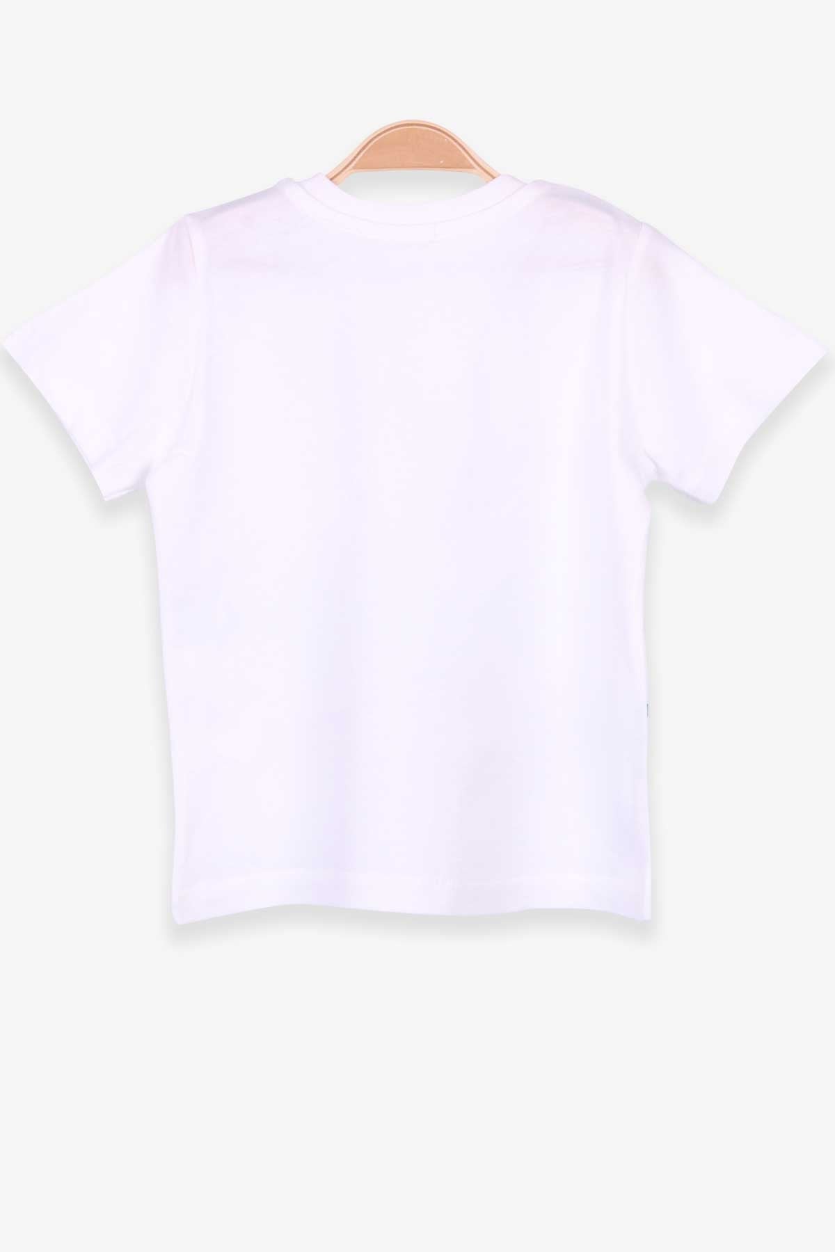 Breeze Erkek Çocuk Tişört Dinozorlu Ekru (1.5-5 Yaş)