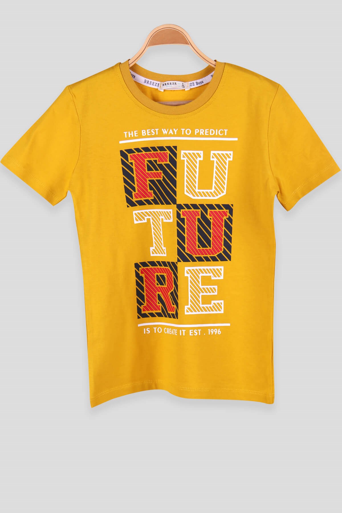 Breeze Erkek Çocuk Tişört Future Baskılı Sarı (8-14 Yaş)