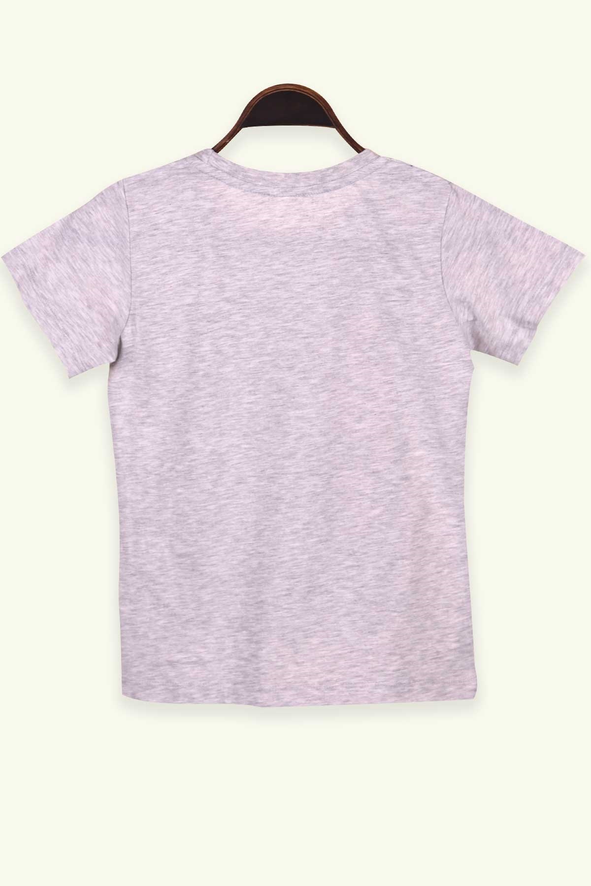 Breeze Erkek Çocuk Tişört Kaykay ve Spor Ayakkabı Baskılı Açık Gri (8-14 Yaş)