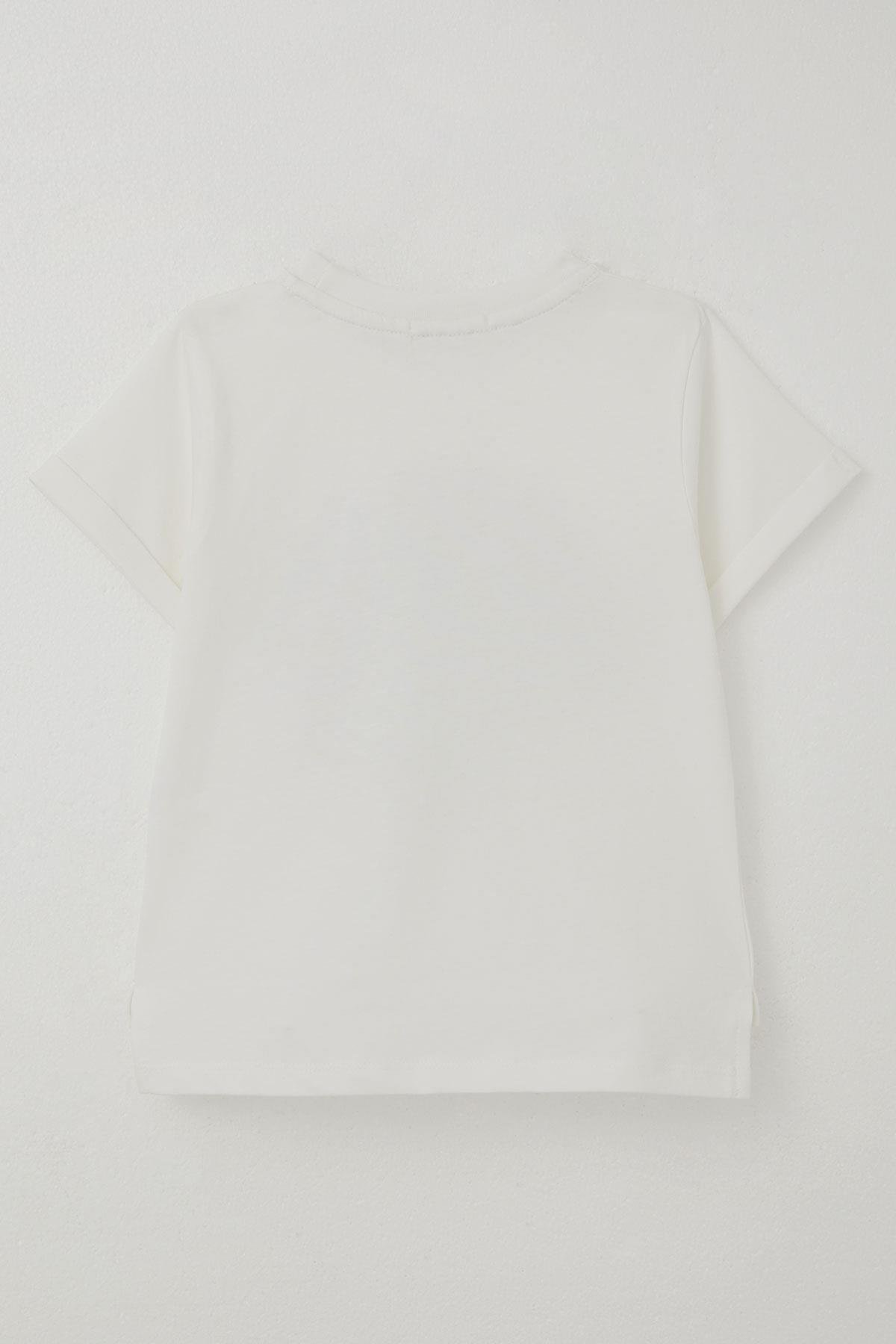 Breeze Erkek Çocuk Tişört Lig Yıldızı Dinozor Baskılı Ekru (2-6 Yaş)