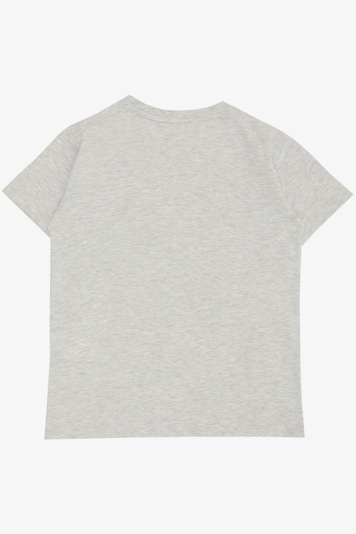 Breeze Erkek Çocuk Tişört Oyun Konsolu Baskılı Gri Melanj (8-14 Yaş)