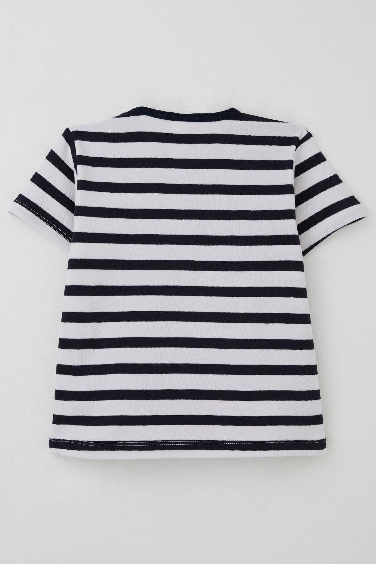 Breeze Erkek Çocuk Tişört Patlı Çizgili Ekru (1-4 Yaş)