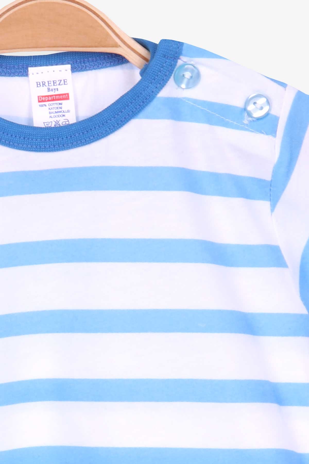 Breeze Erkek Çocuk Tişört Patlı Çizgili Beyaz (1-4 Yaş)