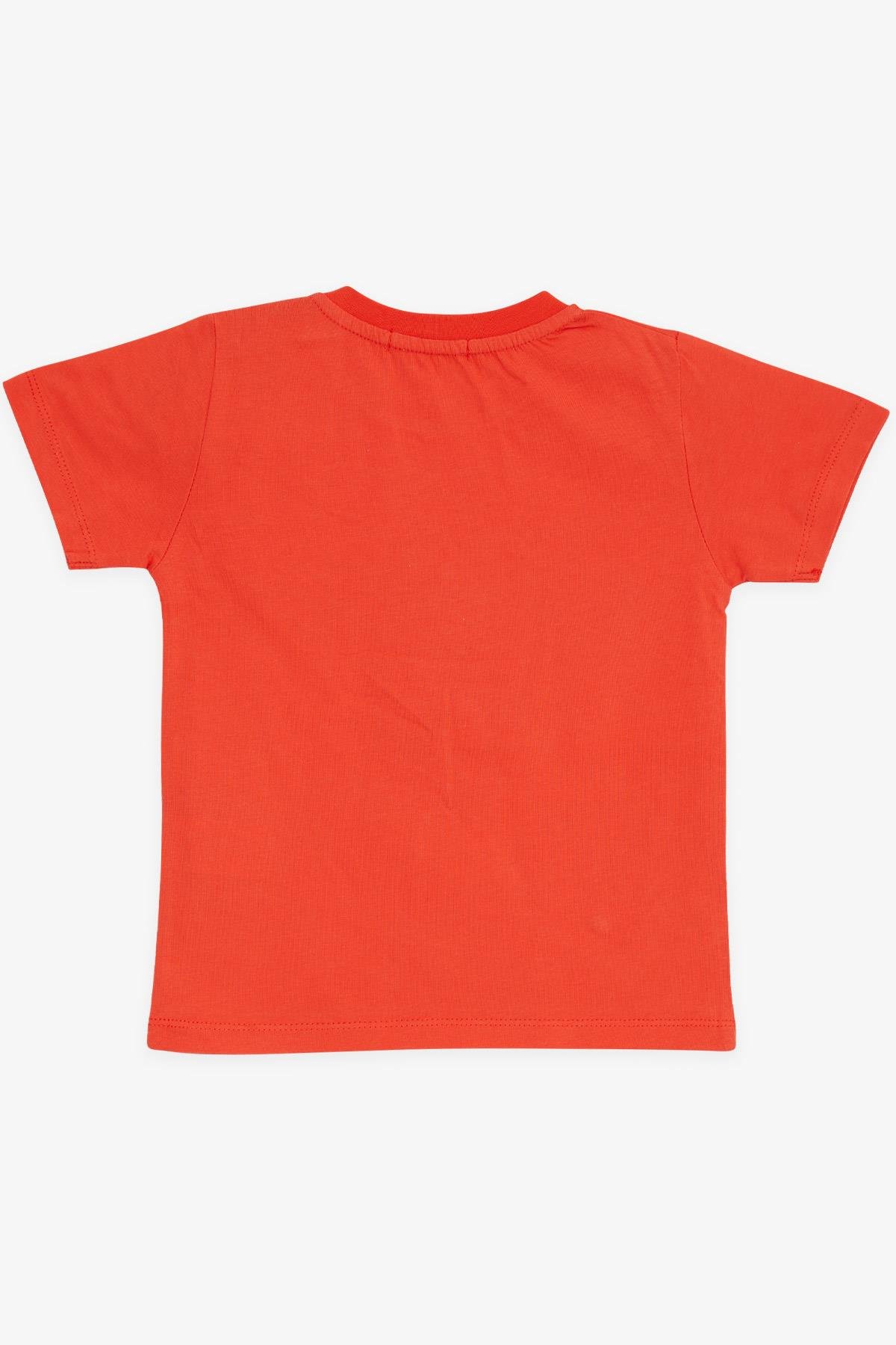 Breeze Erkek Çocuk Tişört Pop Corn Baskılı Mercan (2-6 Yaş)