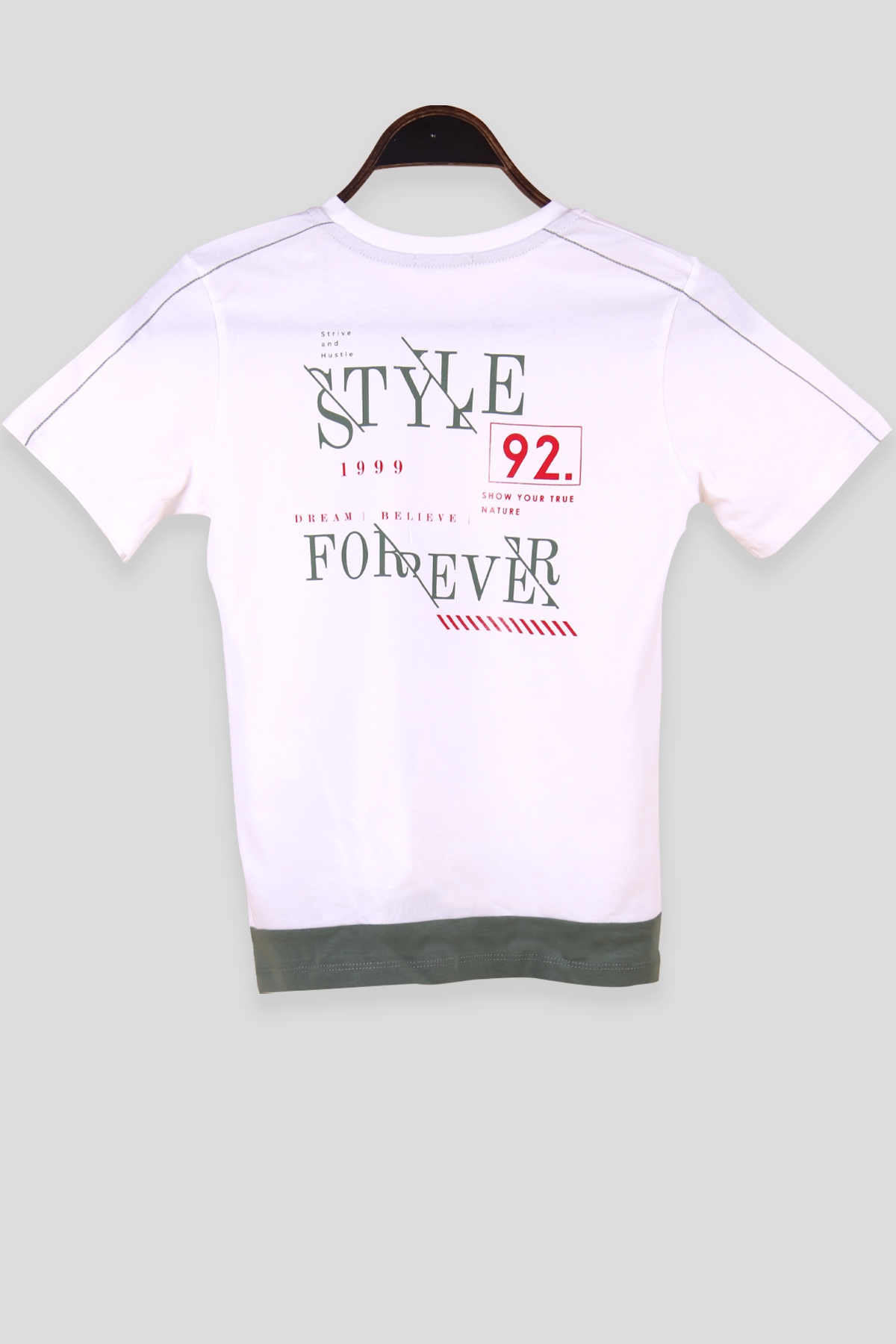 Breeze Erkek Çocuk Tişört Style Yazılı Ekru (8-14 Yaş)