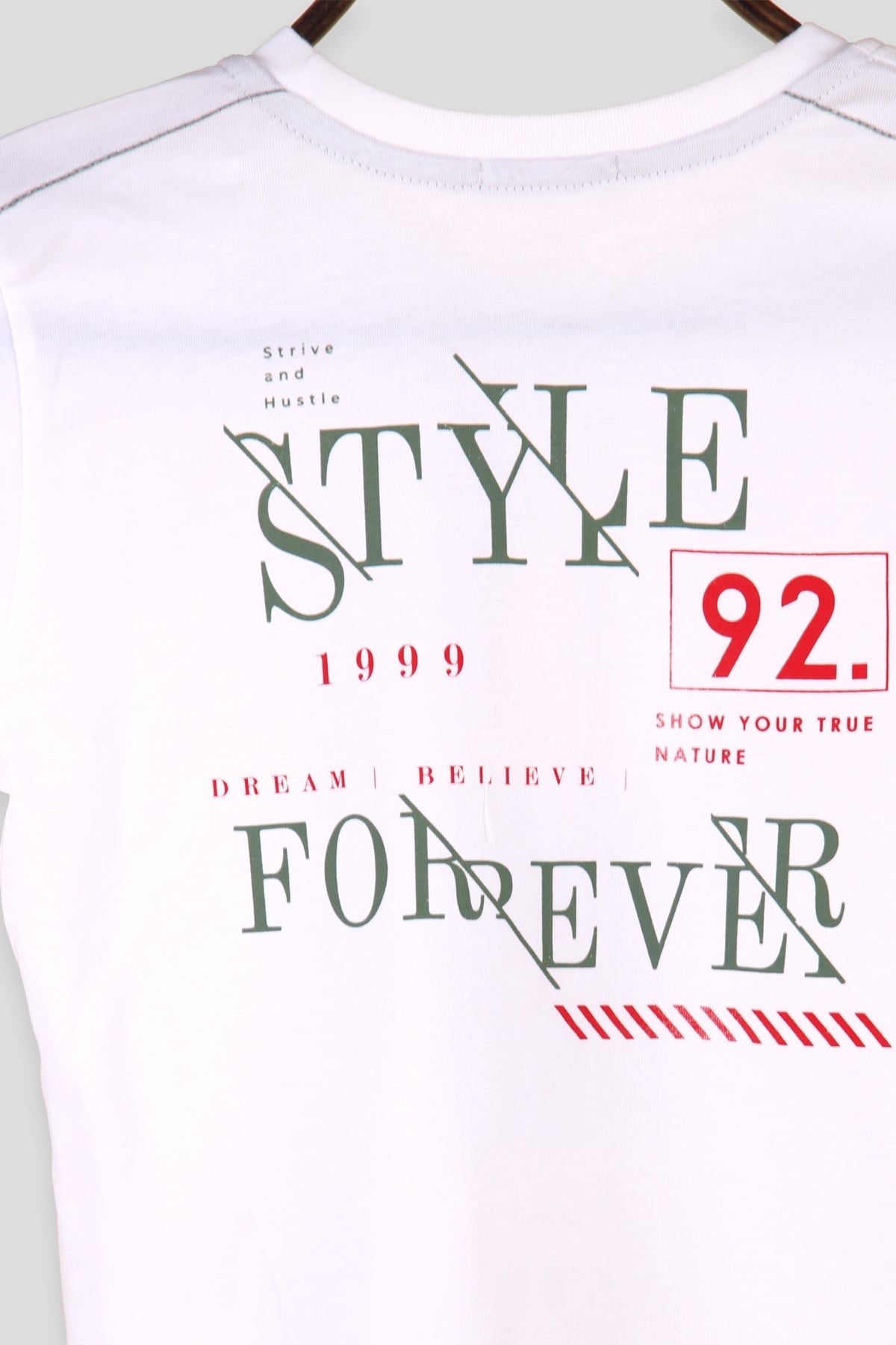 Breeze Erkek Çocuk Tişört Style Yazılı Ekru (8-14 Yaş)