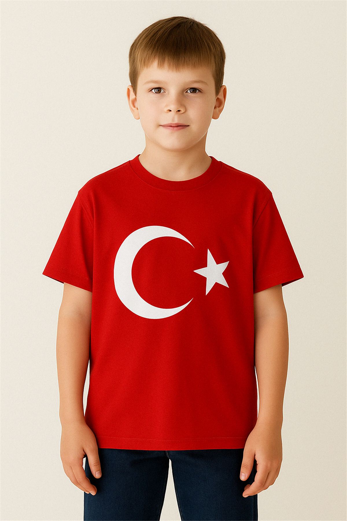 Breeze Erkek Çocuk Tişört Türk Bayraklı Kırmızı (4-14 Yaş)