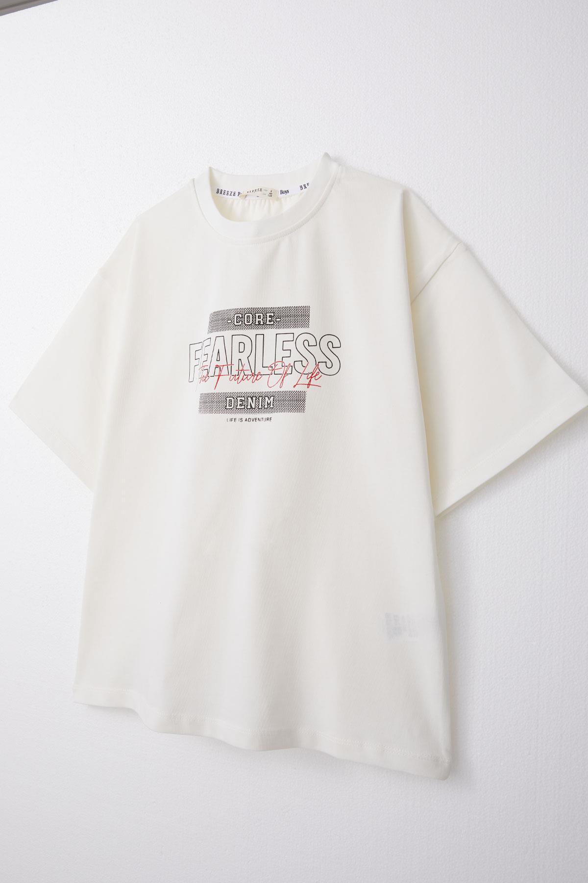 Breeze Erkek Çocuk Tişört Yazı Baskılı Ekru (8-14 Yaş)