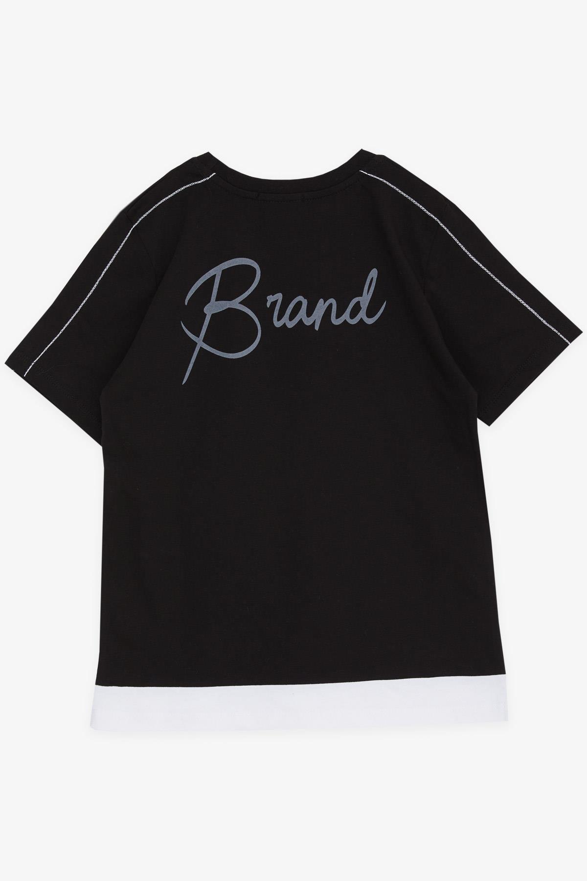 Breeze Erkek Çocuk Tişört Yazı Baskılı Siyah (8-14 Yaş)