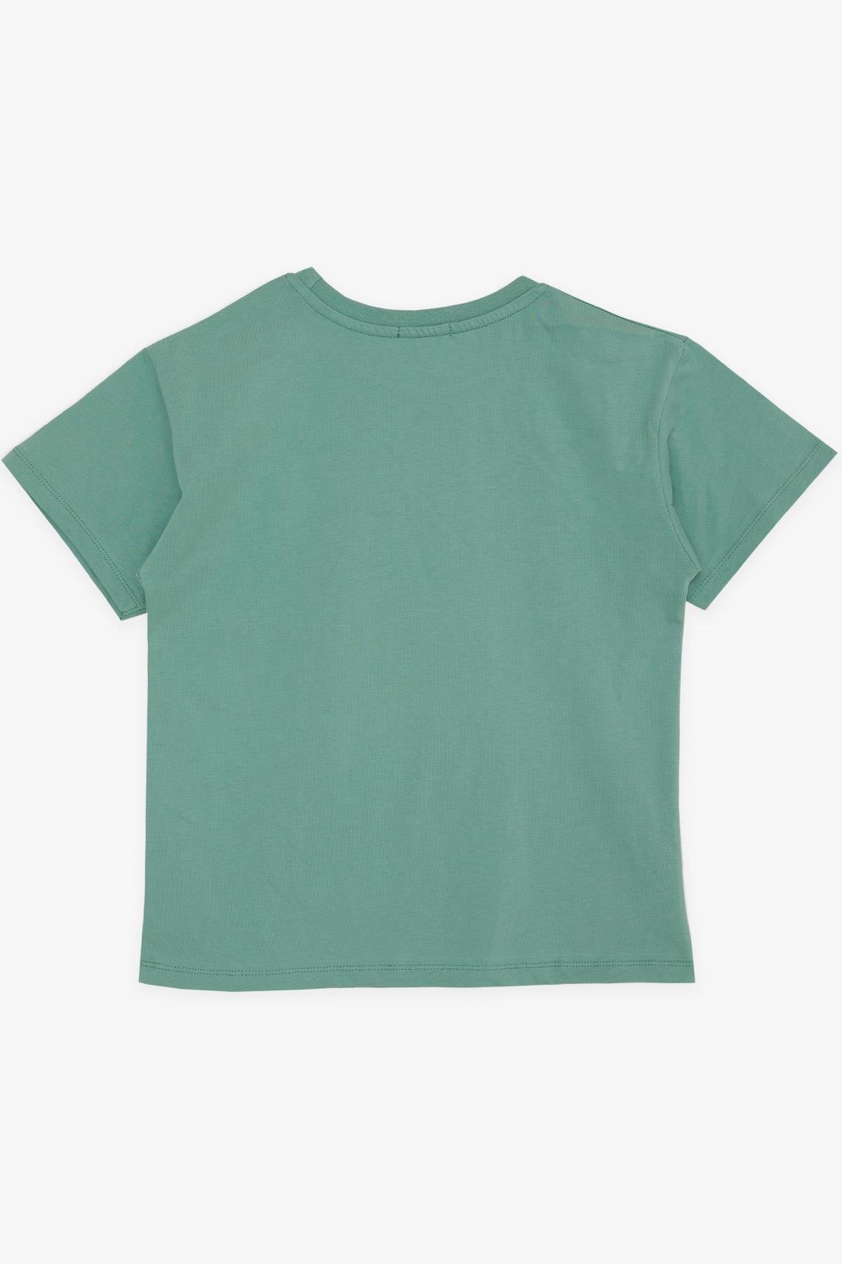 Breeze Erkek Çocuk Tişört Yazı Baskılı Mint Yeşili (5-10 Yaş)