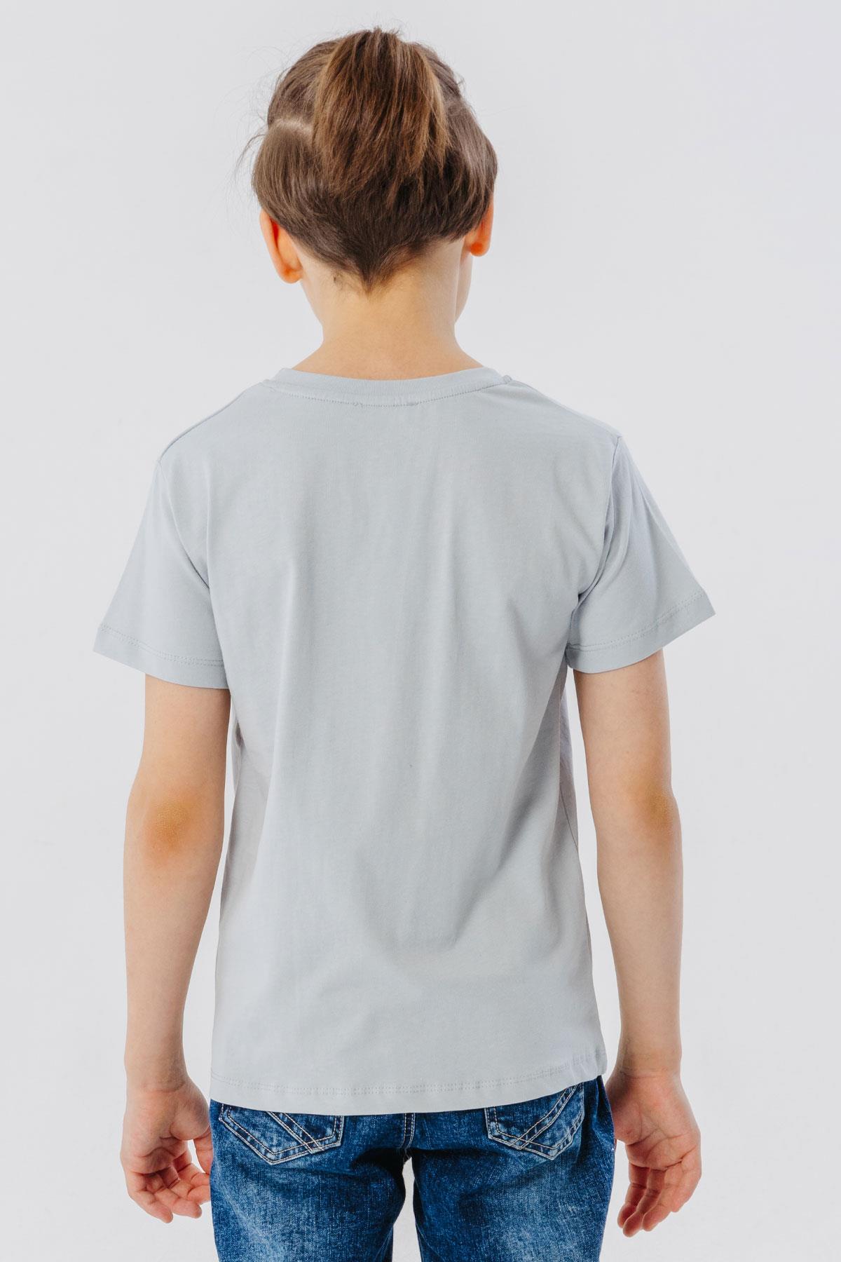 Breeze Erkek Çocuk Tişört Yazı Baskılı Cepli Gri (8-12 Yaş)