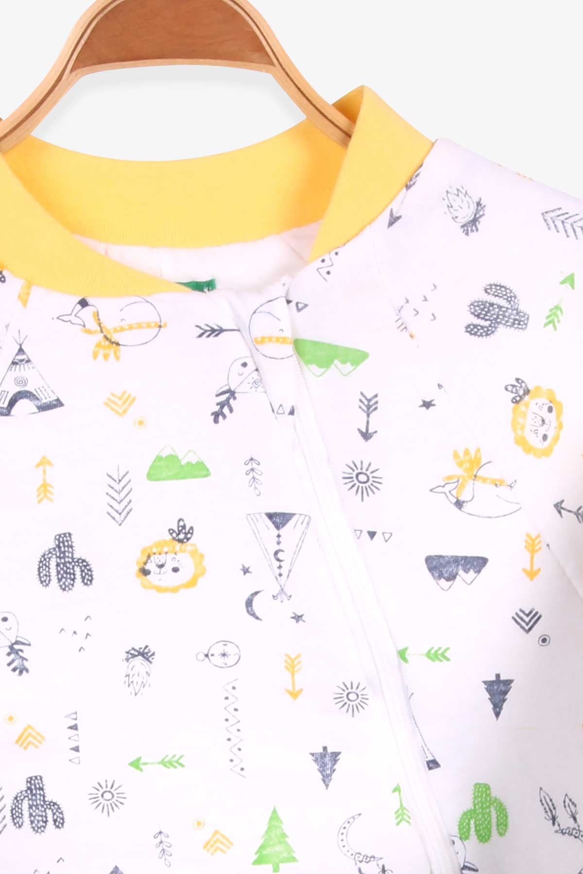 Breeze Erkek Çocuk Uyku Tulumu Desenli Ekru (1-5 Yaş)