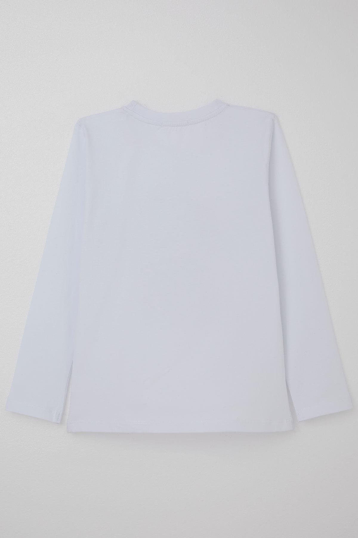 Breeze Erkek Çocuk Uzun Kollu Tişört Atatürk Baskılı Beyaz (5-14 Yaş)