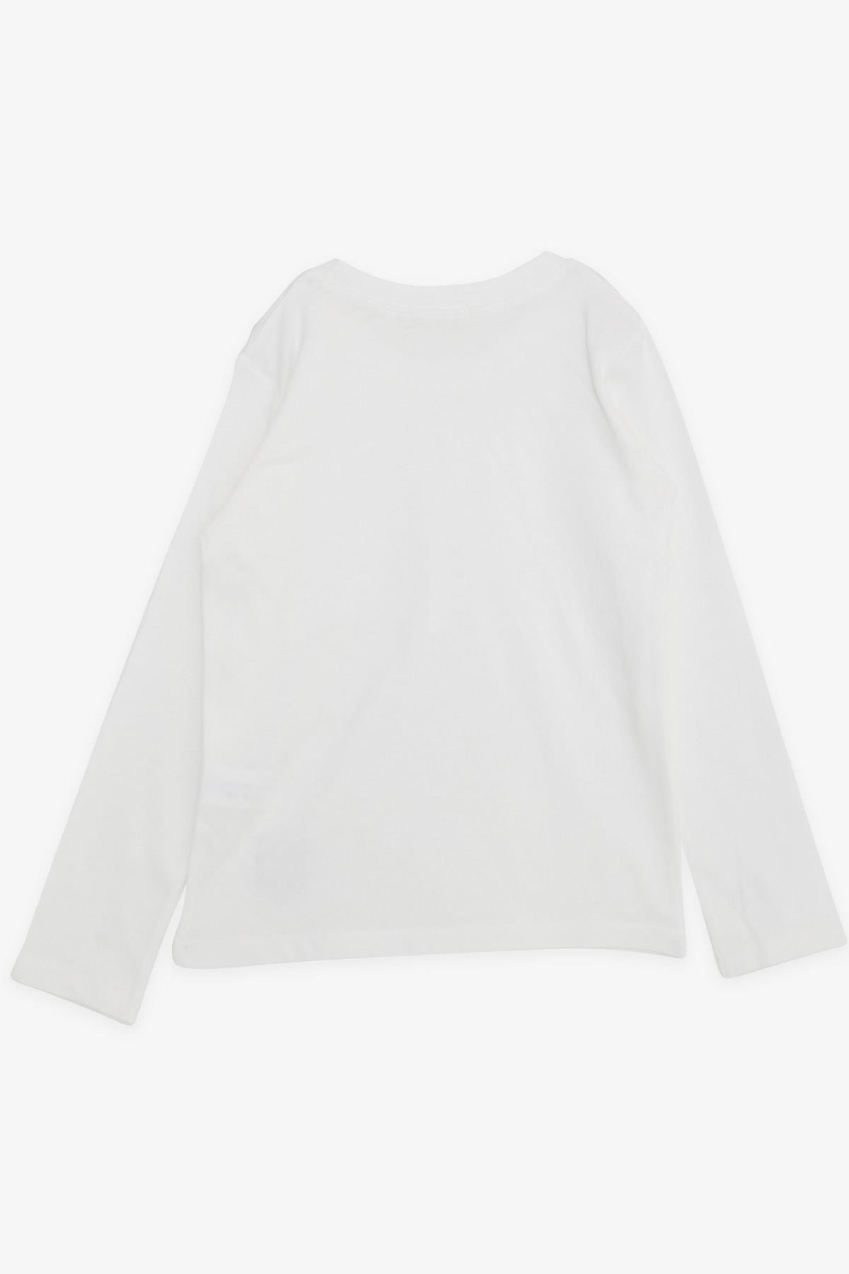 Breeze Erkek Çocuk Uzun Kollu Tişört Armalı Ekru (9-13 Yaş)