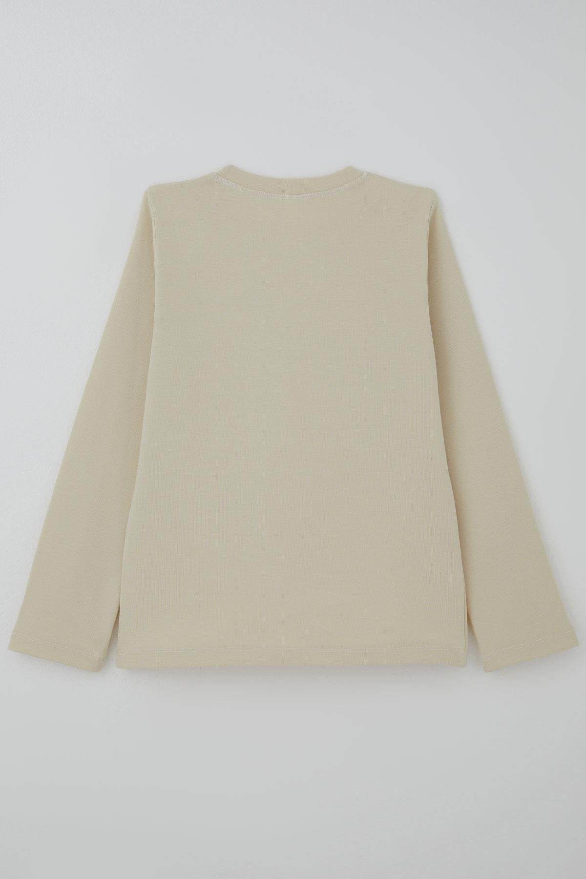 Breeze Erkek Çocuk Uzun Kollu Tişört Basic Taş (9-14 Yaş)